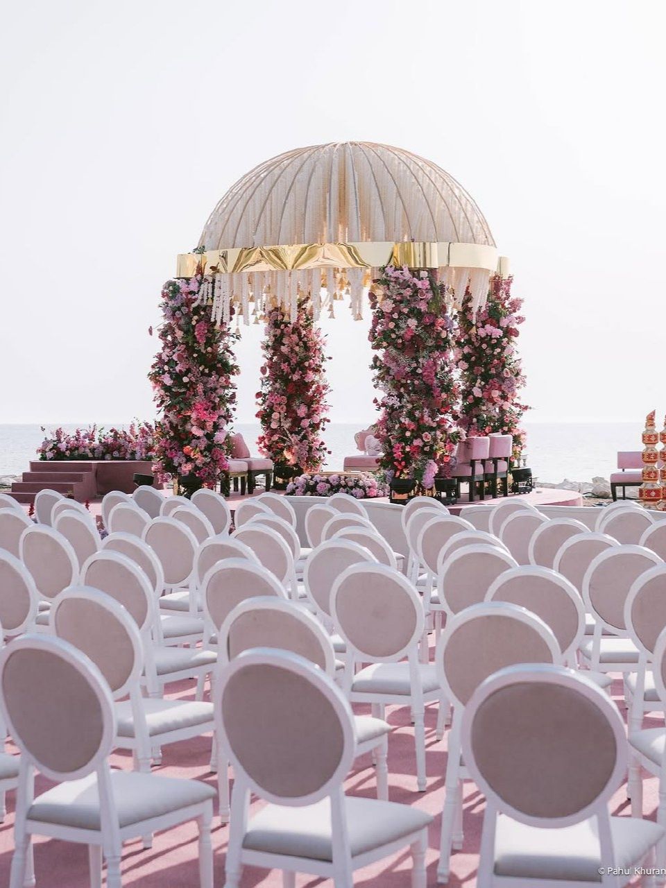 Traditional Hindu Wedding Stage Decoration Traditional Hindu Wedding Stage Decoration photo