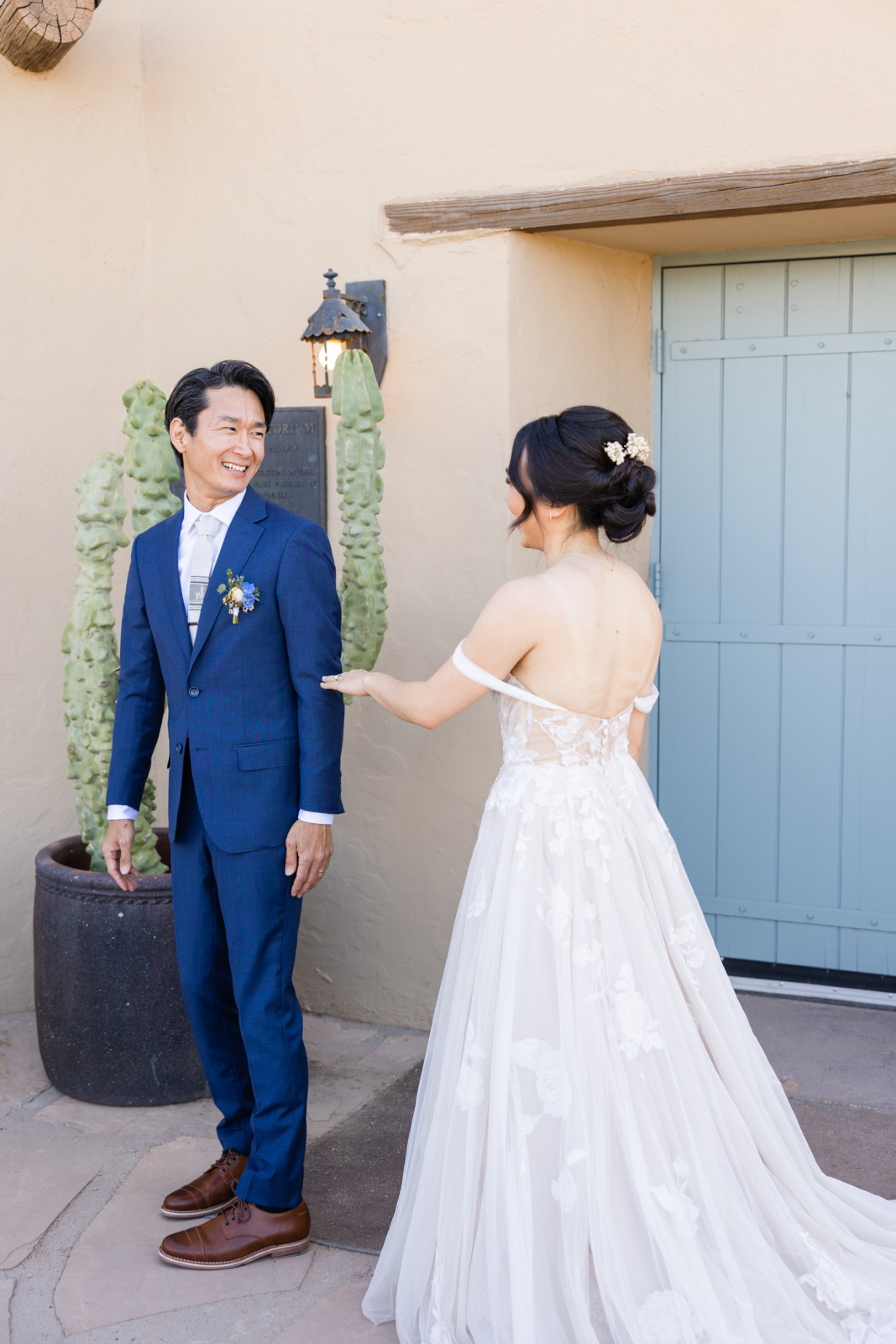 A Canvas of Love: Christie &amp; Yoskay's Pastel Dream Wedding at Desert Botanical Gardens photo