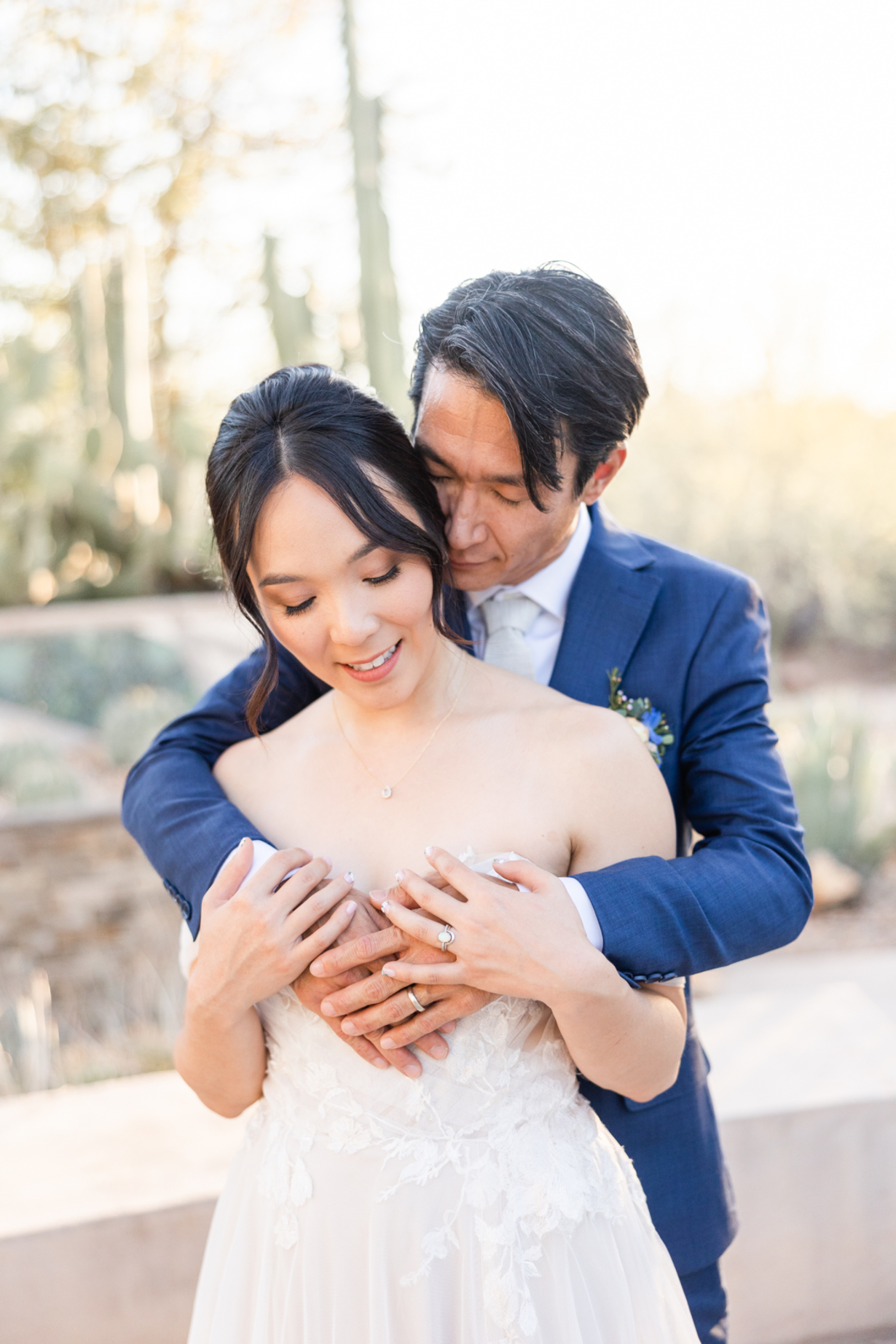 A Canvas of Love: Christie &amp; Yoskay's Pastel Dream Wedding at Desert Botanical Gardens photo