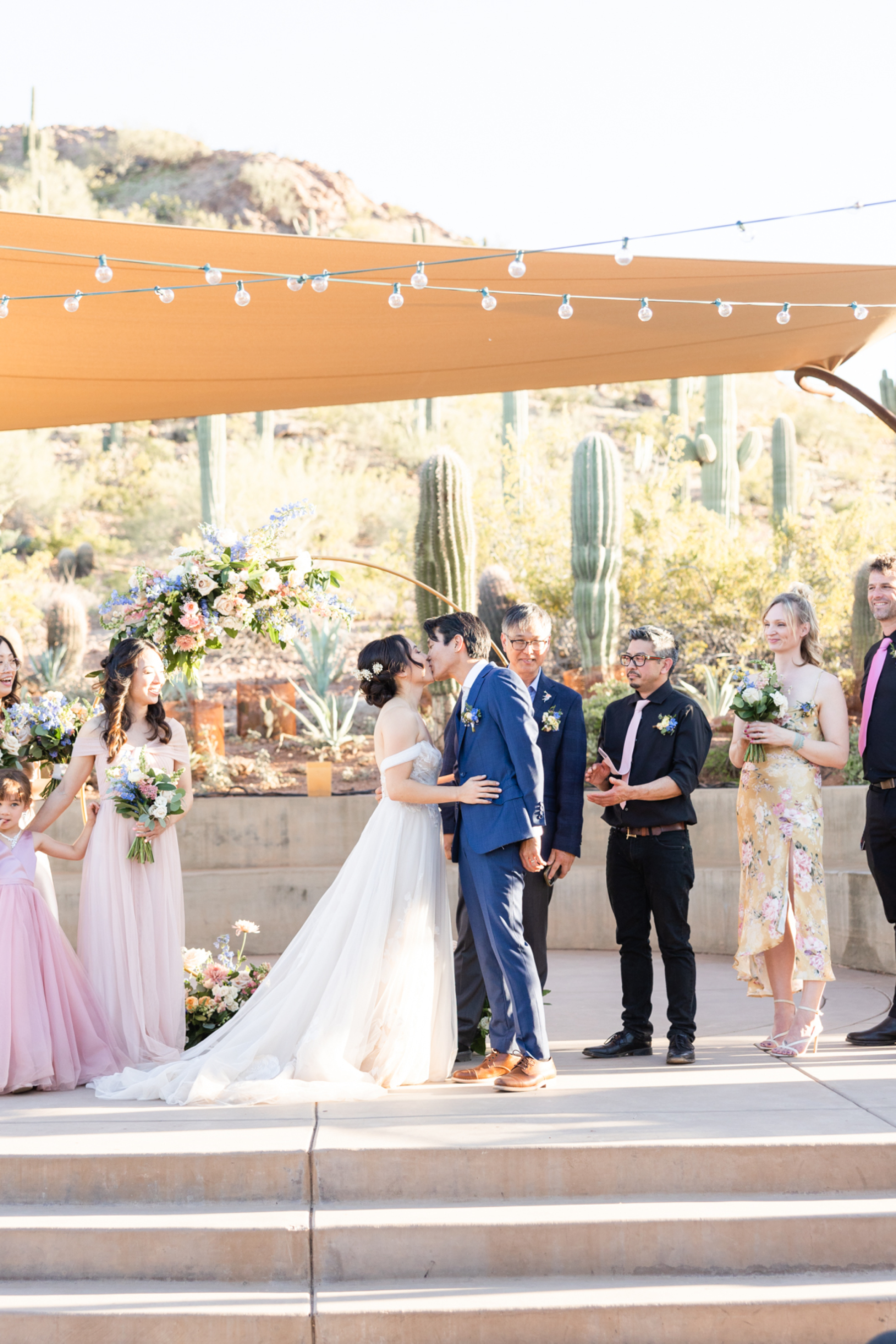 A Canvas of Love: Christie &amp; Yoskay's Pastel Dream Wedding at Desert Botanical Gardens photo