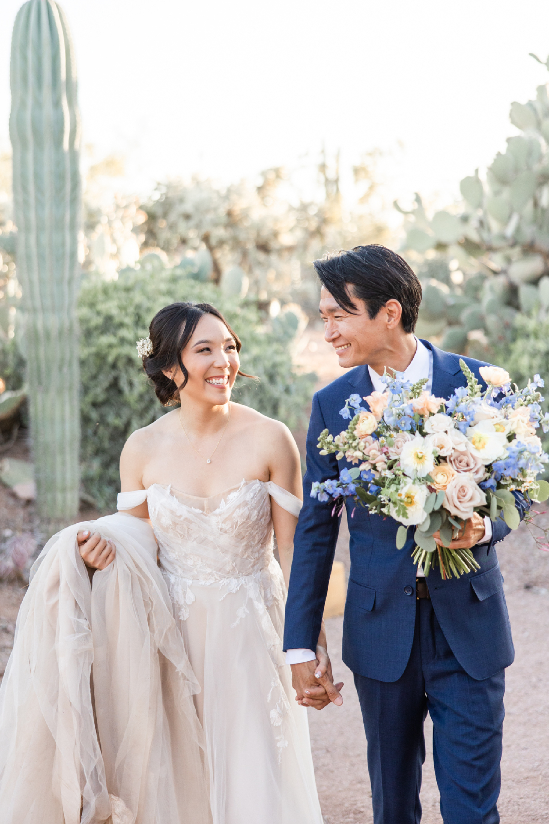 A Canvas of Love: Christie &amp; Yoskay's Pastel Dream Wedding at Desert Botanical Gardens photo