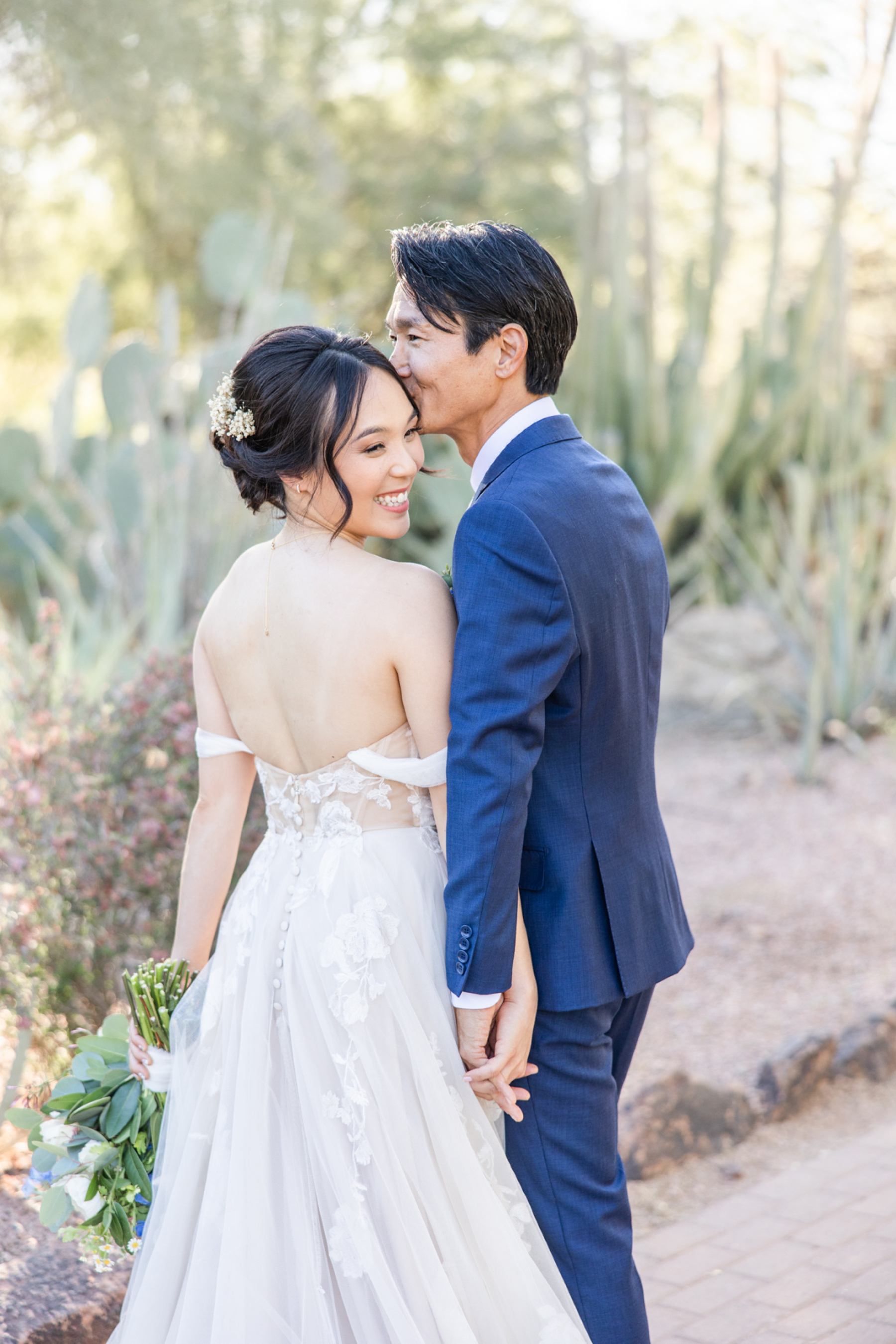 A Canvas of Love: Christie &amp; Yoskay's Pastel Dream Wedding at Desert Botanical Gardens photo