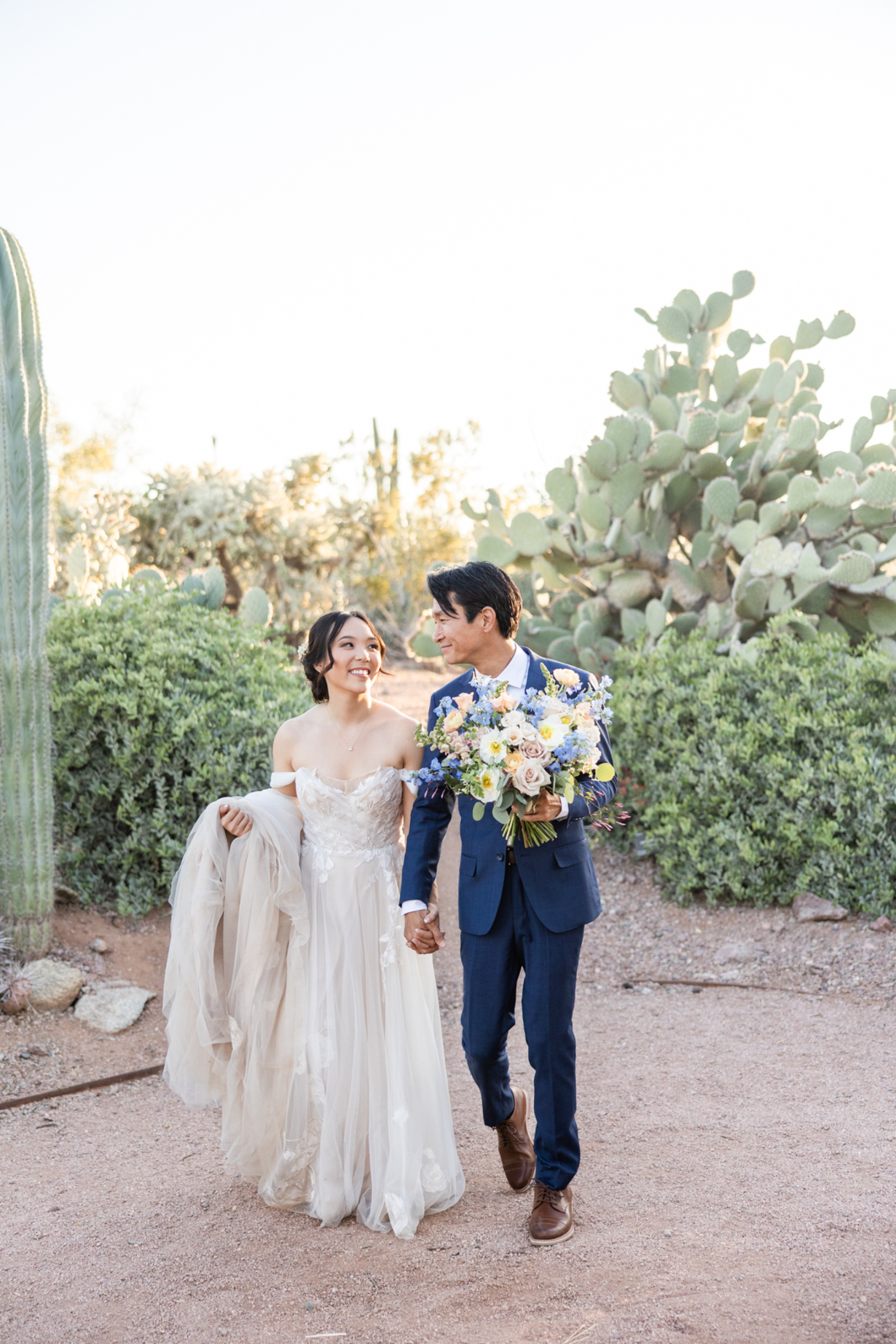 A Canvas of Love: Christie &amp; Yoskay's Pastel Dream Wedding at Desert Botanical Gardens photo