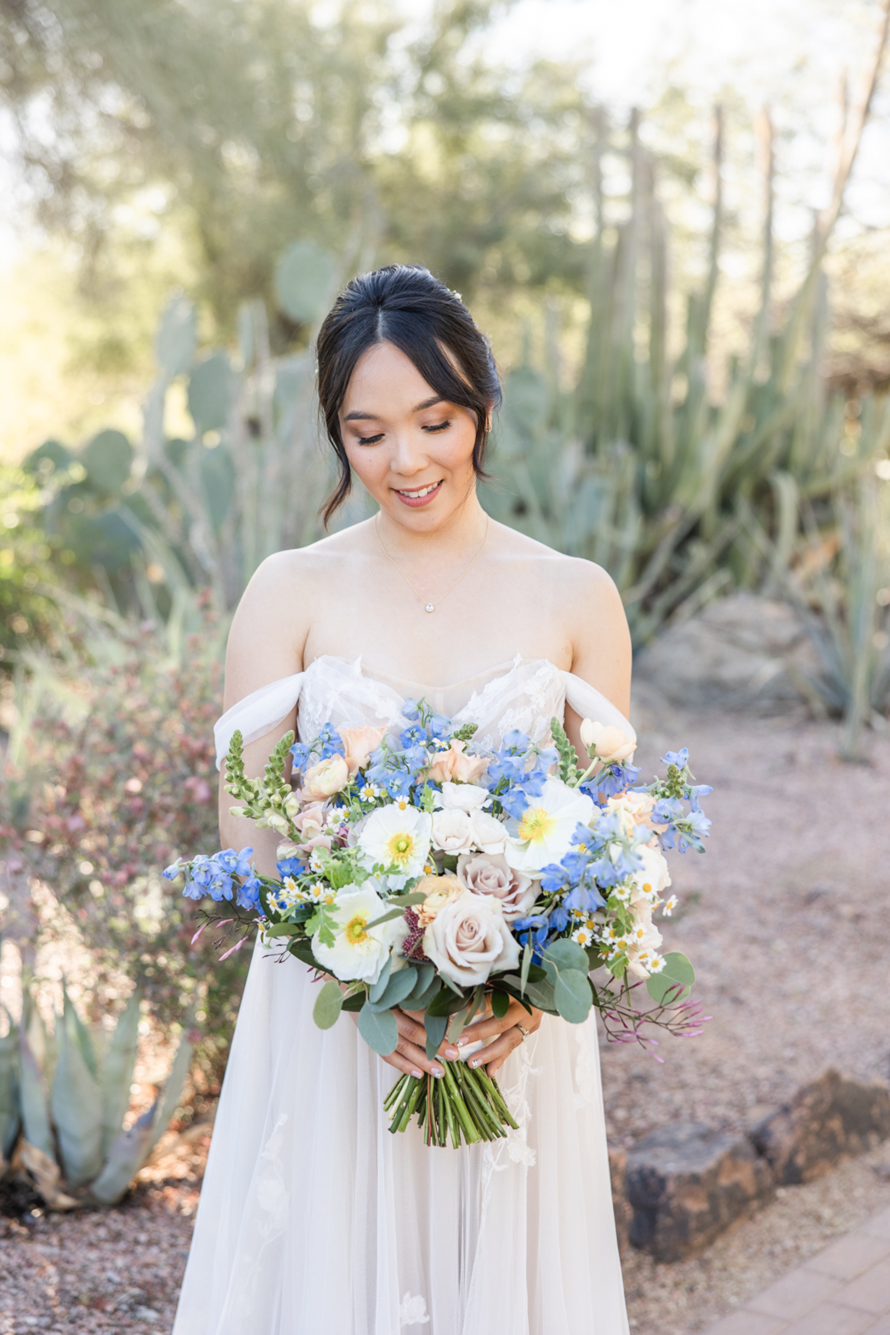A Canvas of Love: Christie &amp; Yoskay's Pastel Dream Wedding at Desert Botanical Gardens photo