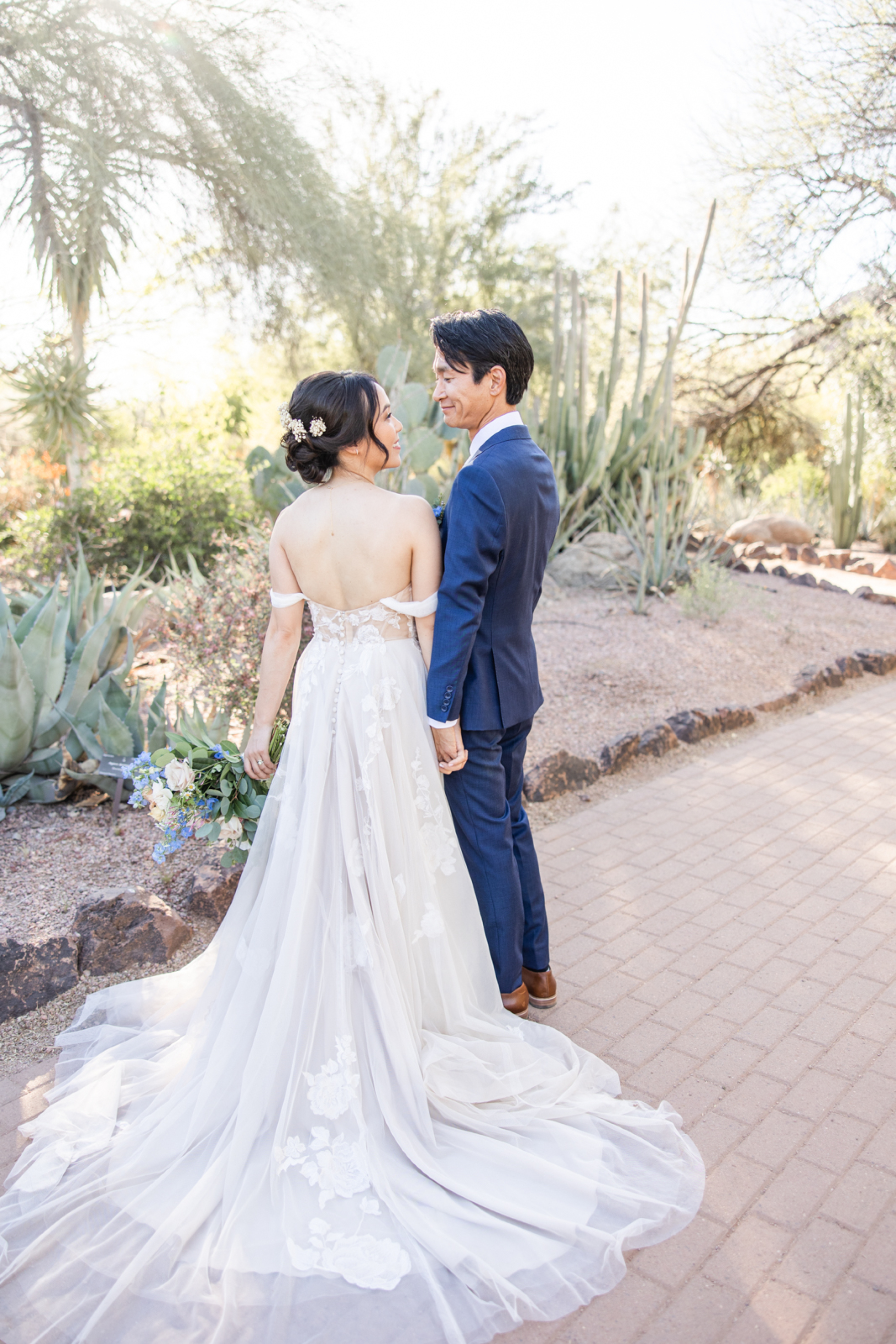 A Canvas of Love: Christie &amp; Yoskay's Pastel Dream Wedding at Desert Botanical Gardens photo