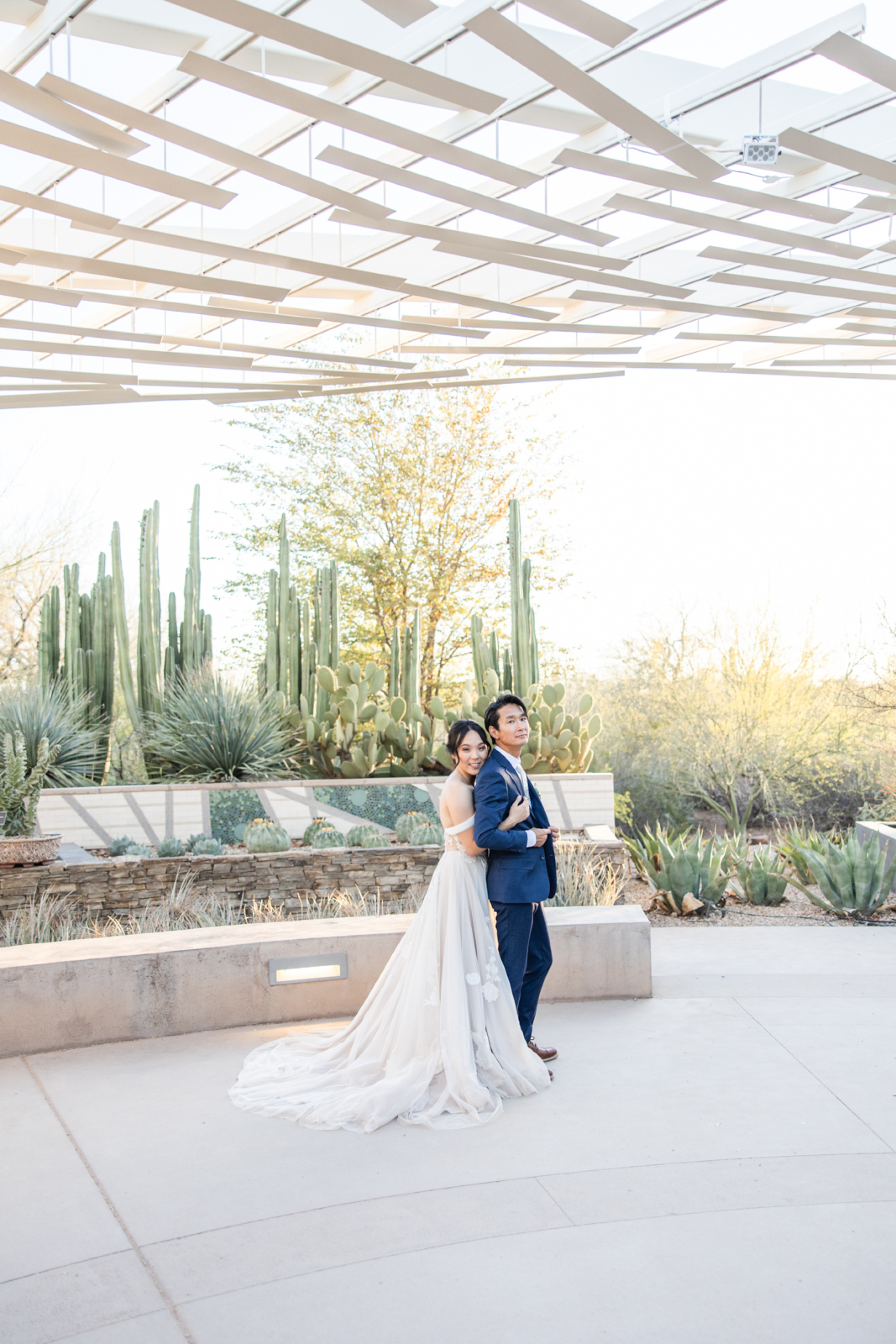 A Canvas of Love: Christie &amp; Yoskay's Pastel Dream Wedding at Desert Botanical Gardens photo