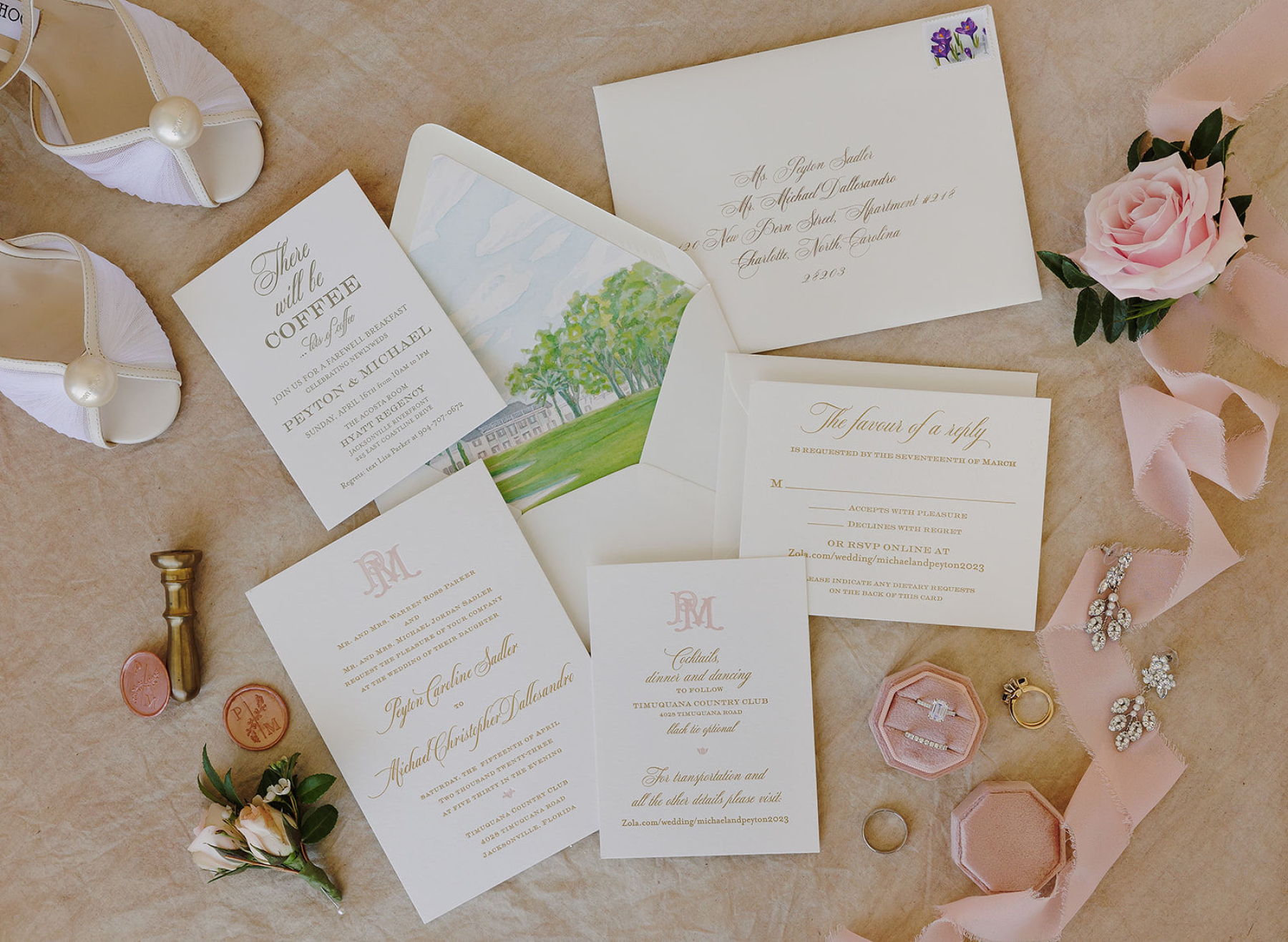 Blush Tones &amp; Timeless Moments: Peyton &amp; Michael's Harmonious Union at Timuquana Country Club photo
