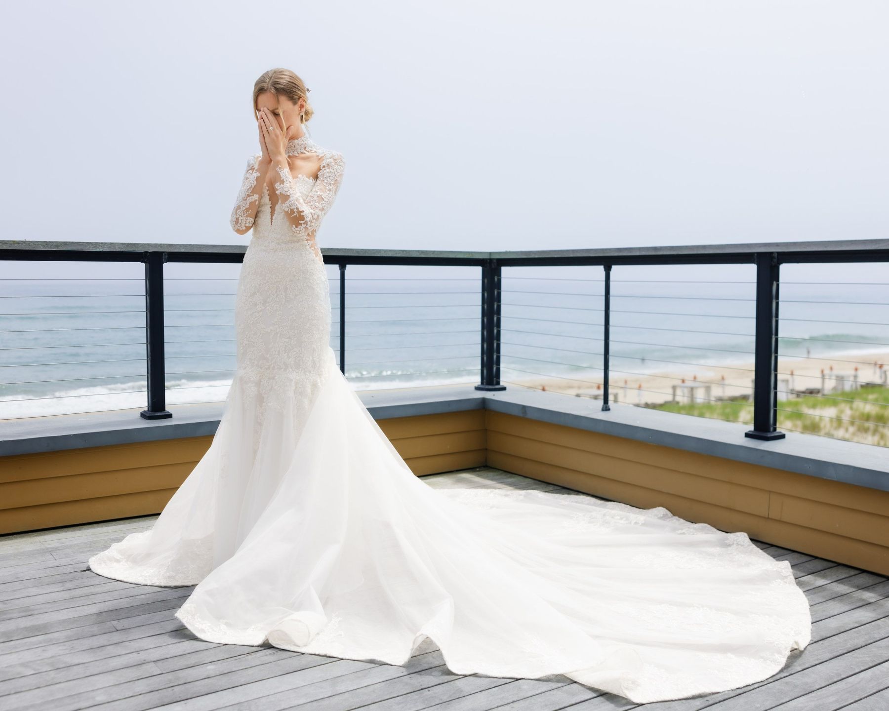 Beach Chic Vows: Ally and Dylan's Serene Gurney's Montauk Wedding photo