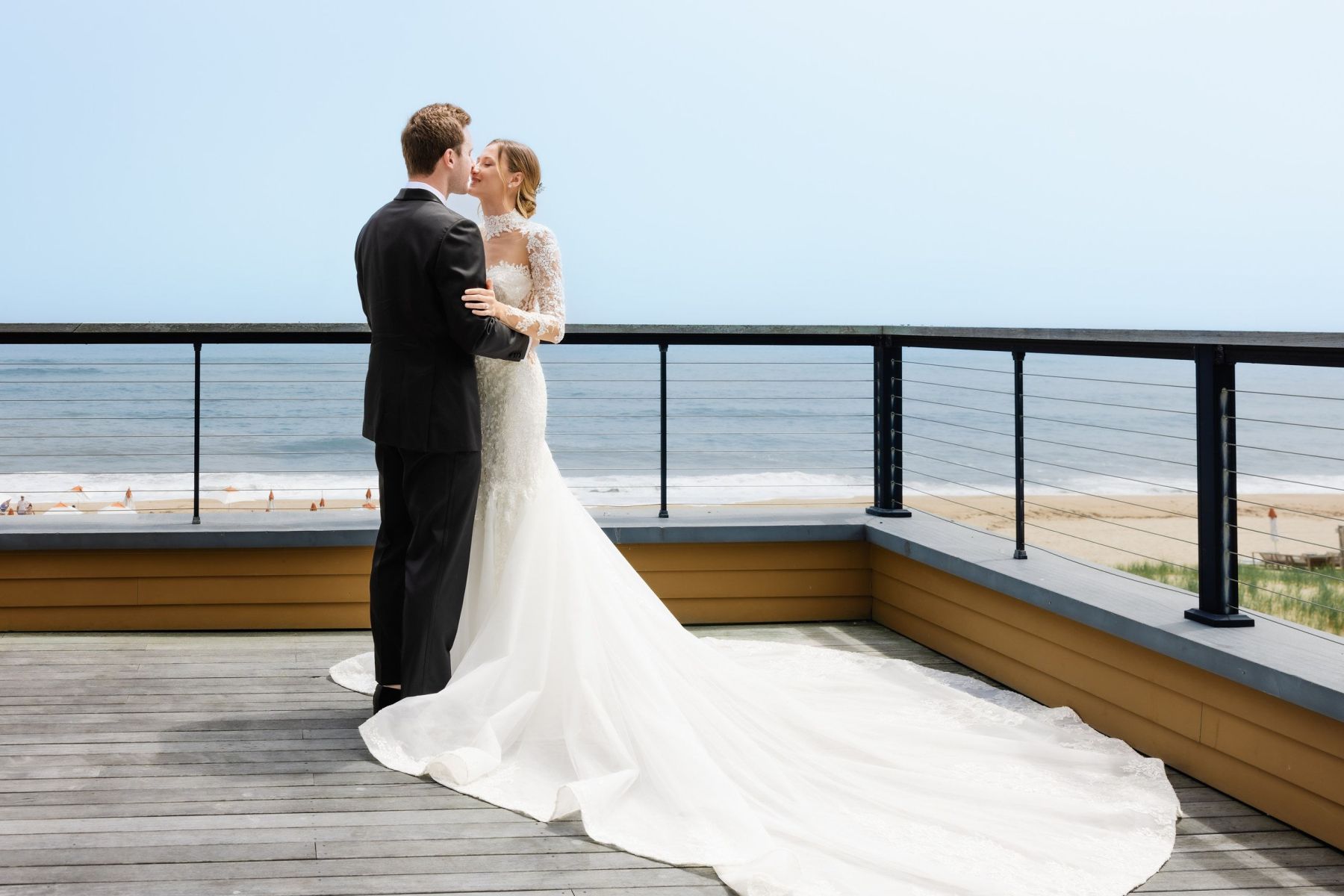 Beach Chic Vows: Ally and Dylan's Serene Gurney's Montauk Wedding photo