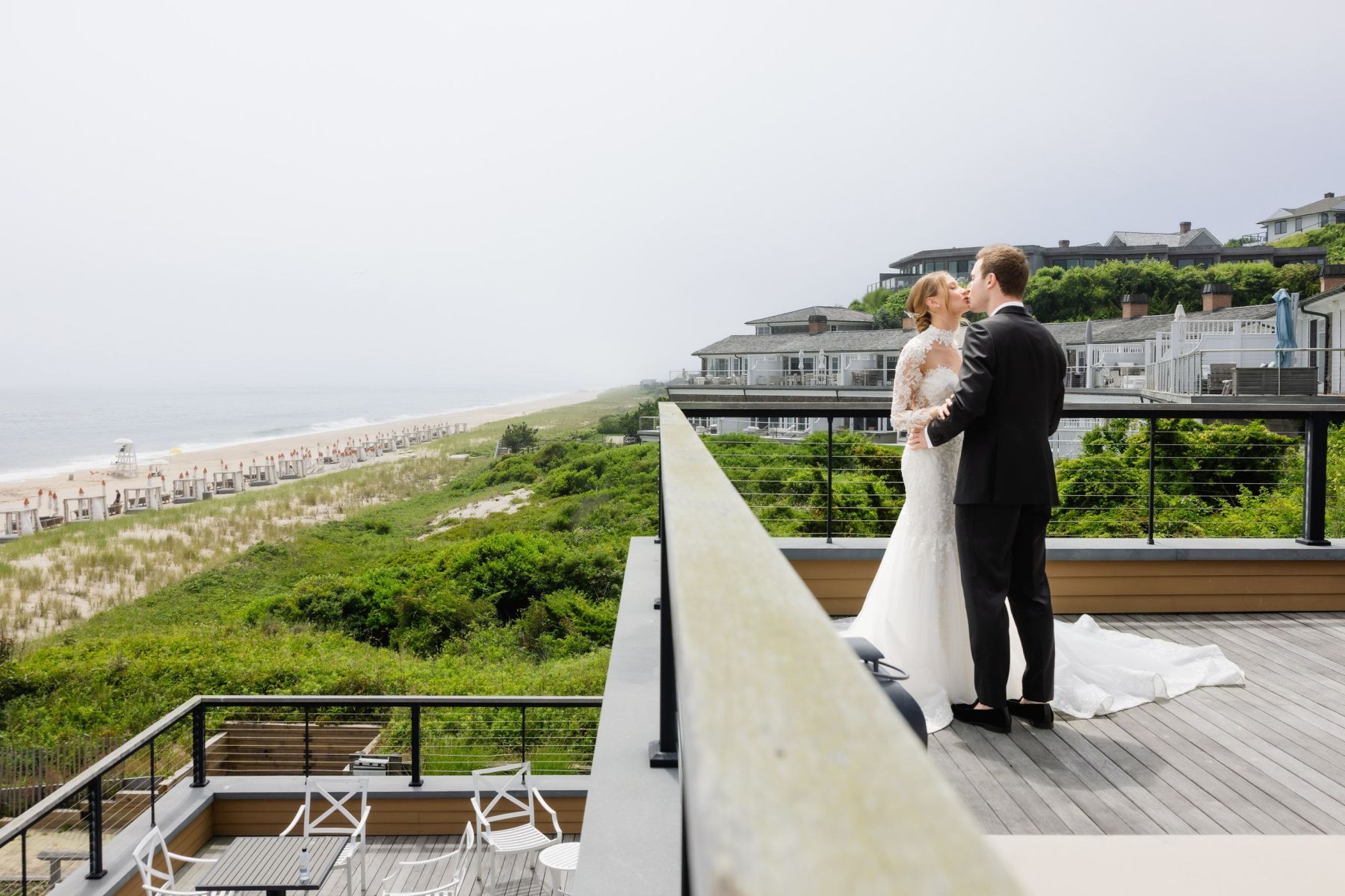 Beach Chic Vows: Ally and Dylan's Serene Gurney's Montauk Wedding photo