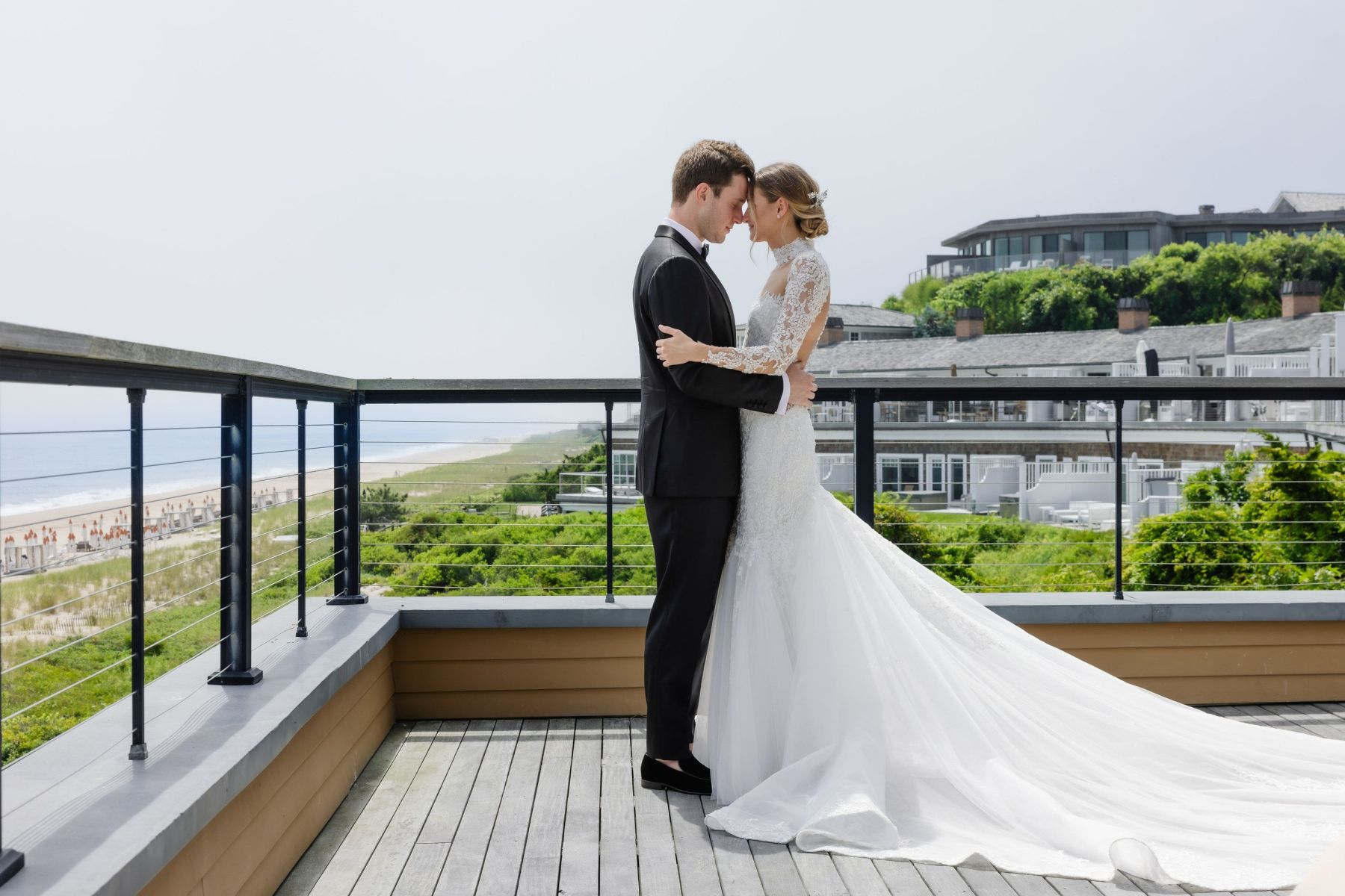 Beach Chic Vows: Ally and Dylan's Serene Gurney's Montauk Wedding photo