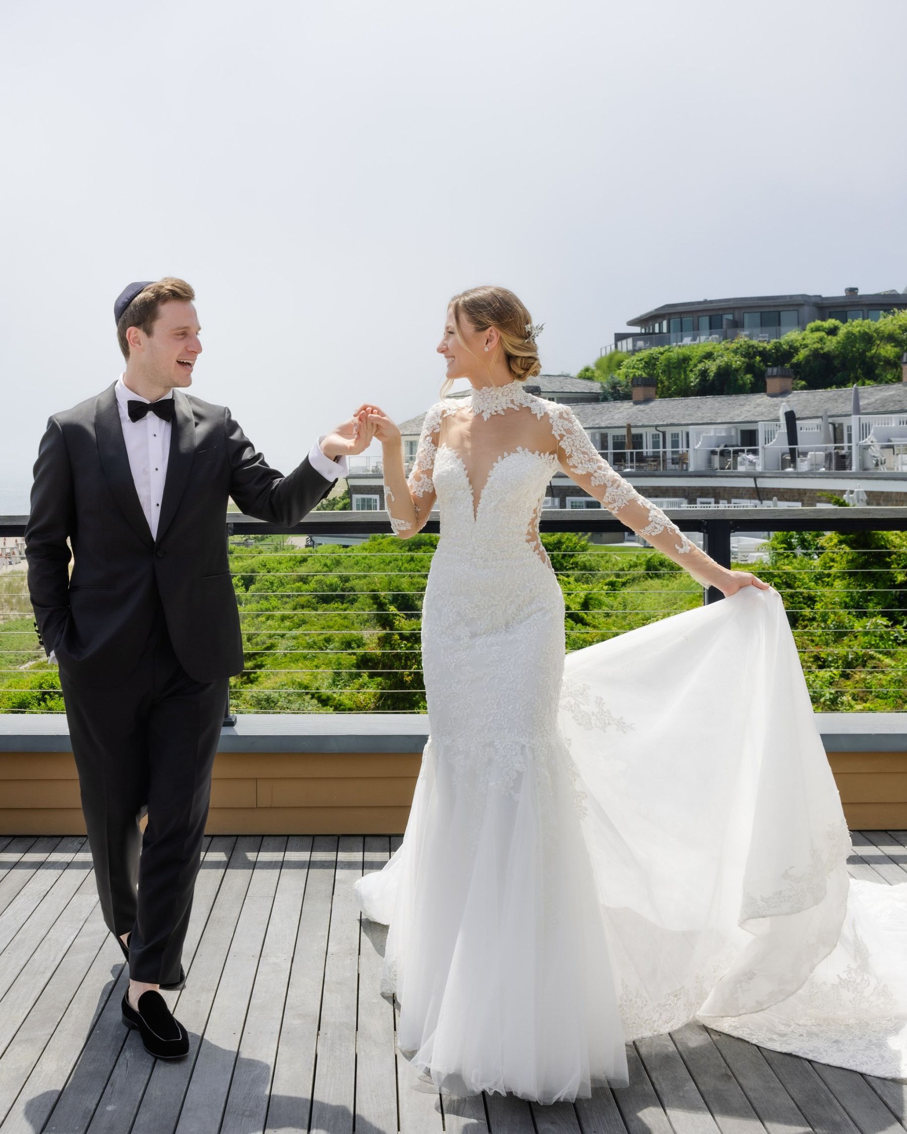 Beach Chic Vows: Ally and Dylan's Serene Gurney's Montauk Wedding photo
