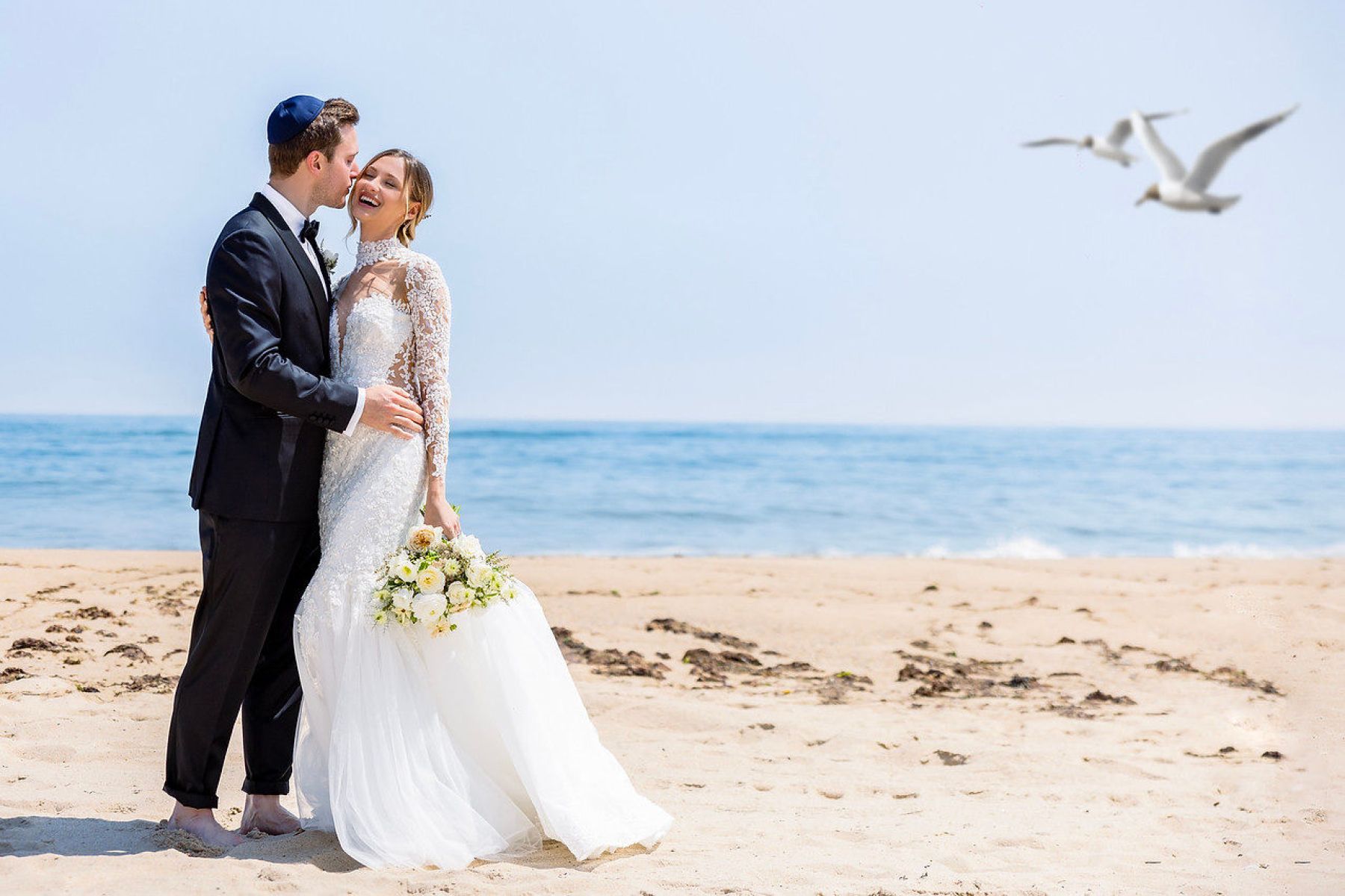 Beach Chic Vows: Ally and Dylan's Serene Gurney's Montauk Wedding photo
