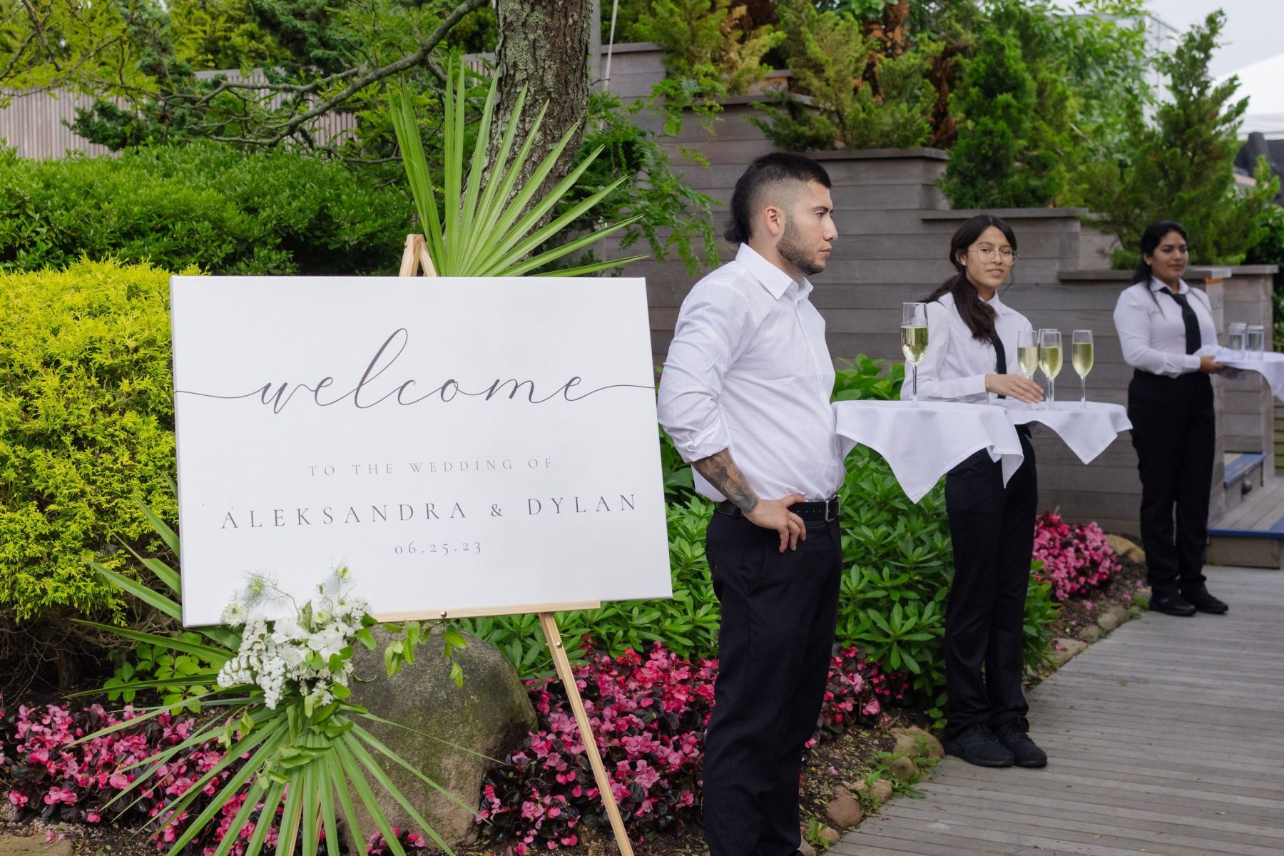 Beach Chic Vows: Ally and Dylan's Serene Gurney's Montauk Wedding photo