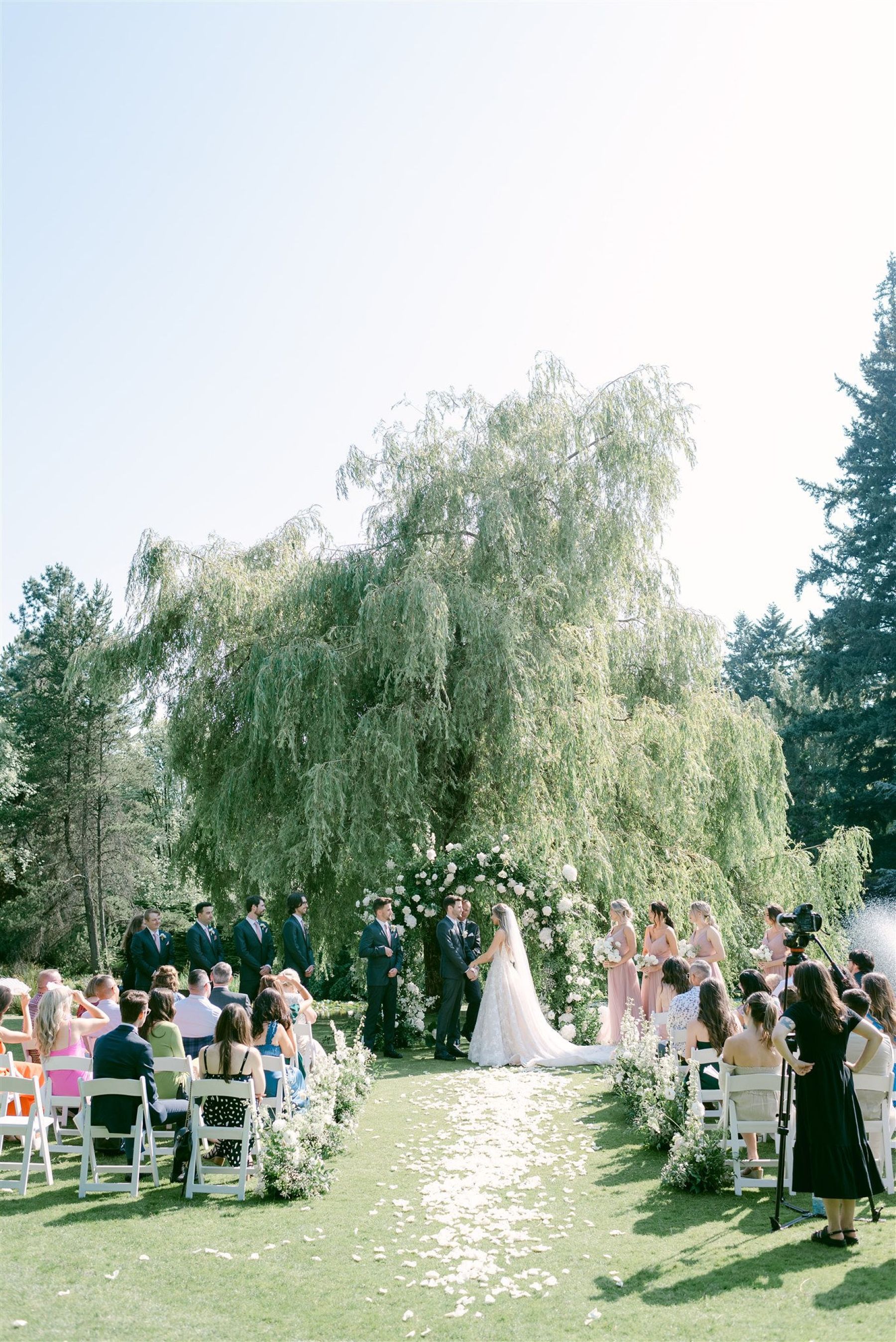 Under the Willow Tree: The Magical Journey of Sarah &amp; Nathan at VanDusen Botanical Garden and Hycroft photo