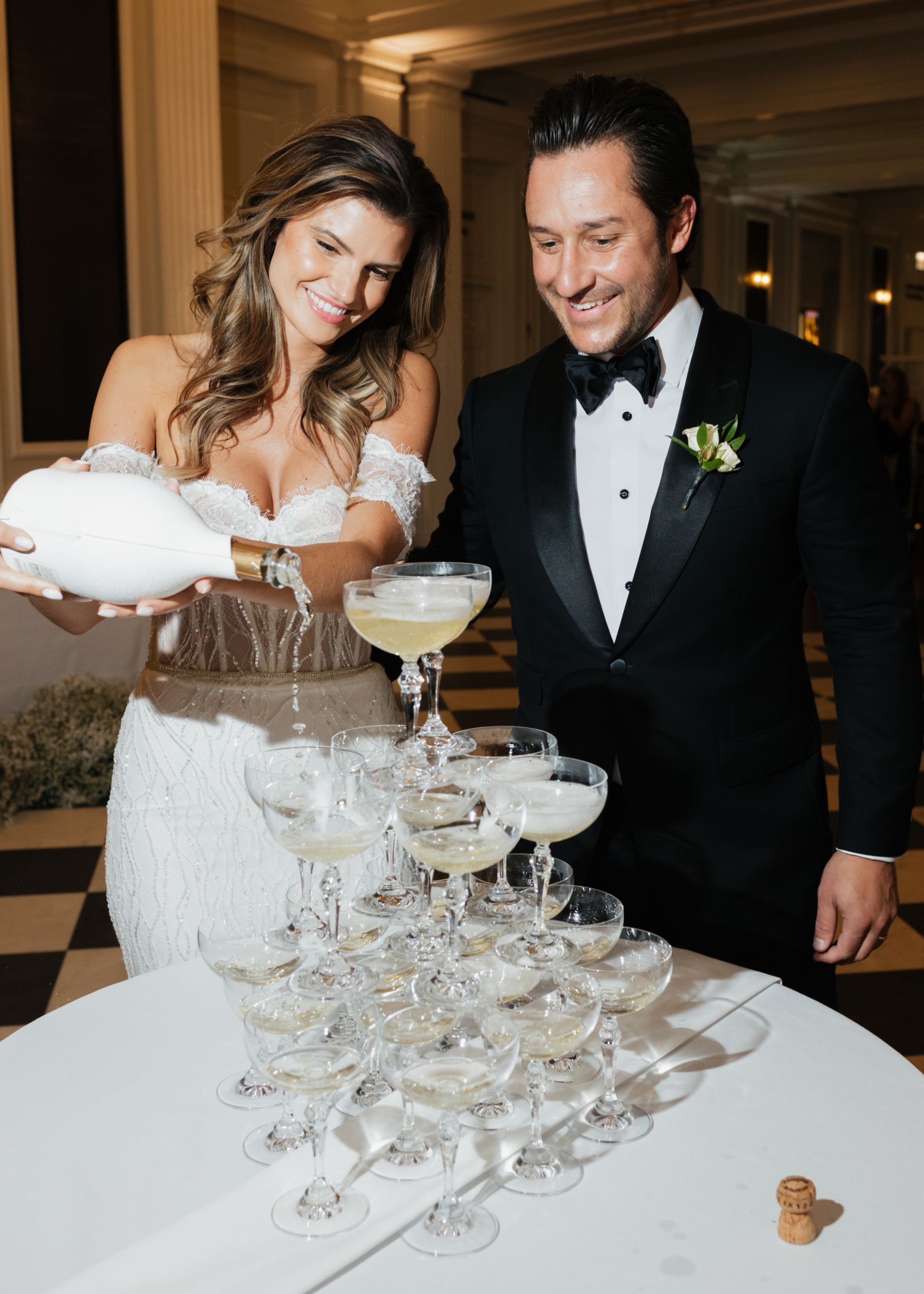 A Tale of Two Worlds: Marina &amp; Zach's Chic Chicago History Museum Wedding photo