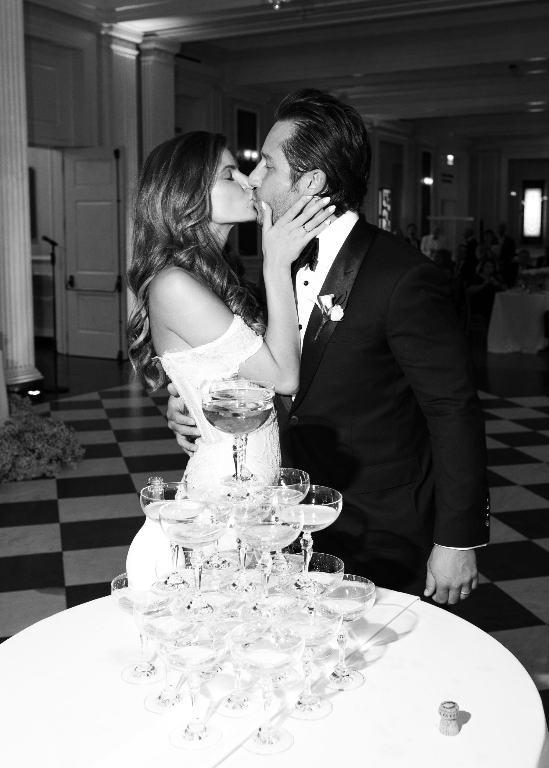 A Tale of Two Worlds: Marina &amp; Zach's Chic Chicago History Museum Wedding photo