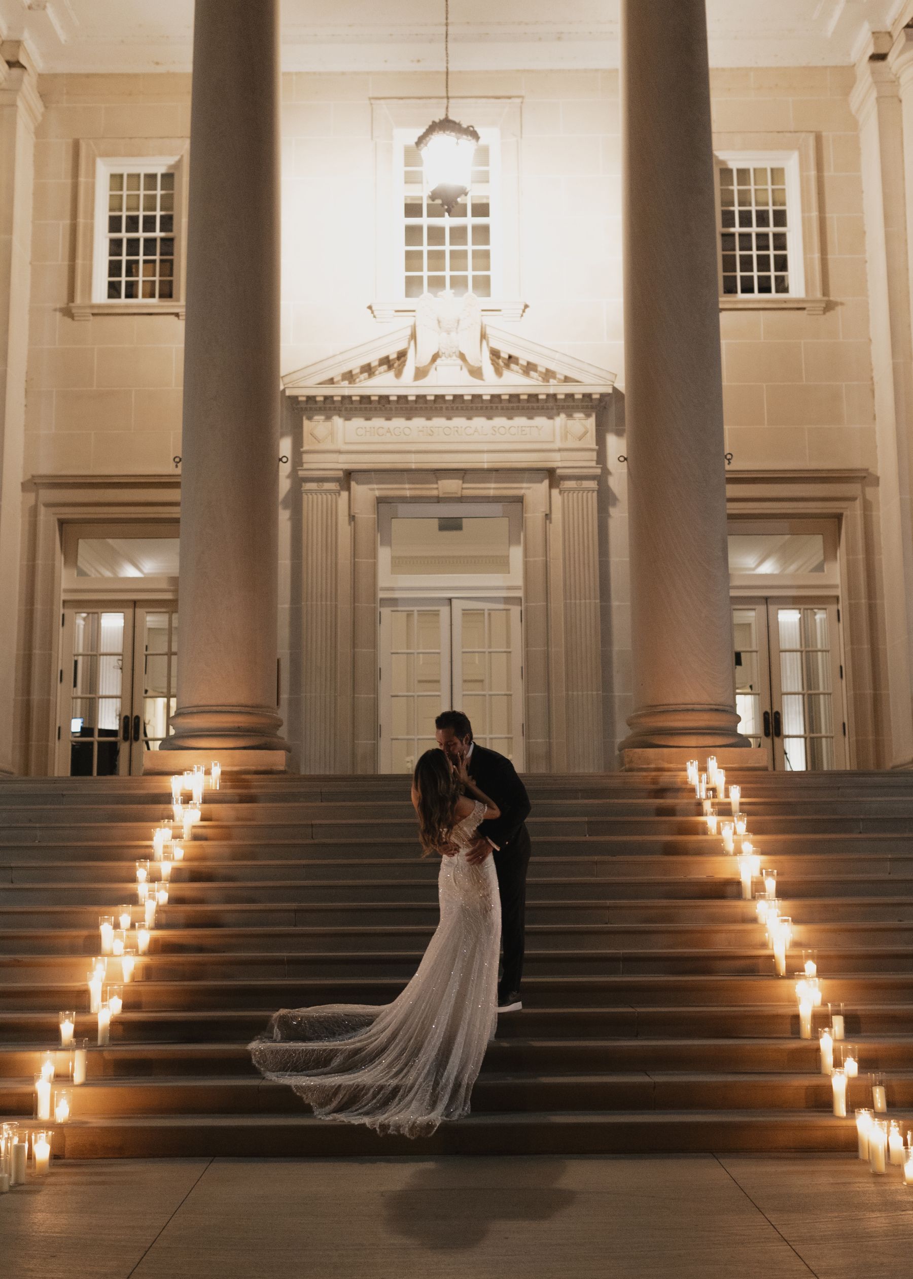 A Tale of Two Worlds: Marina &amp; Zach's Chic Chicago History Museum Wedding photo