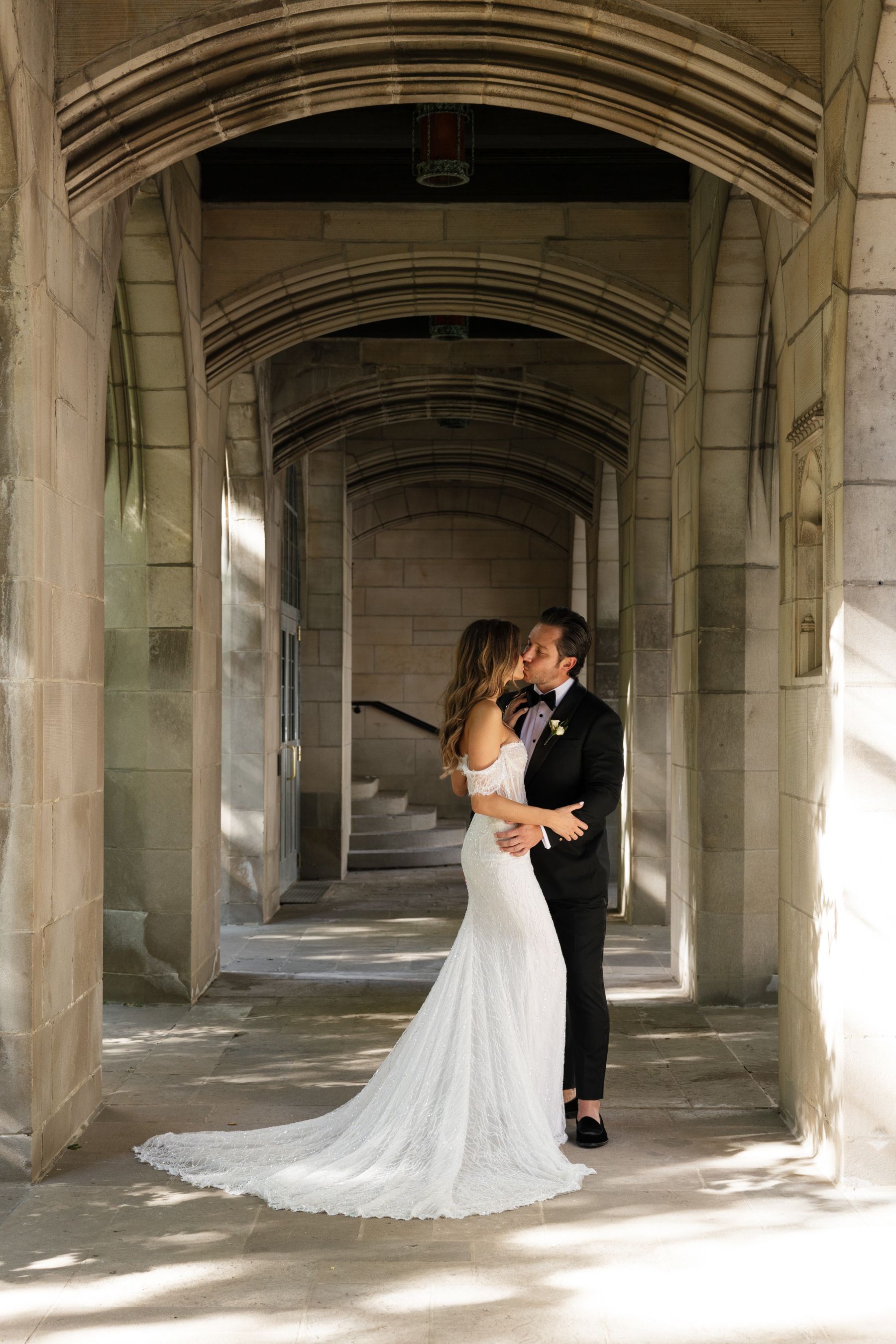 A Tale of Two Worlds: Marina &amp; Zach's Chic Chicago History Museum Wedding photo