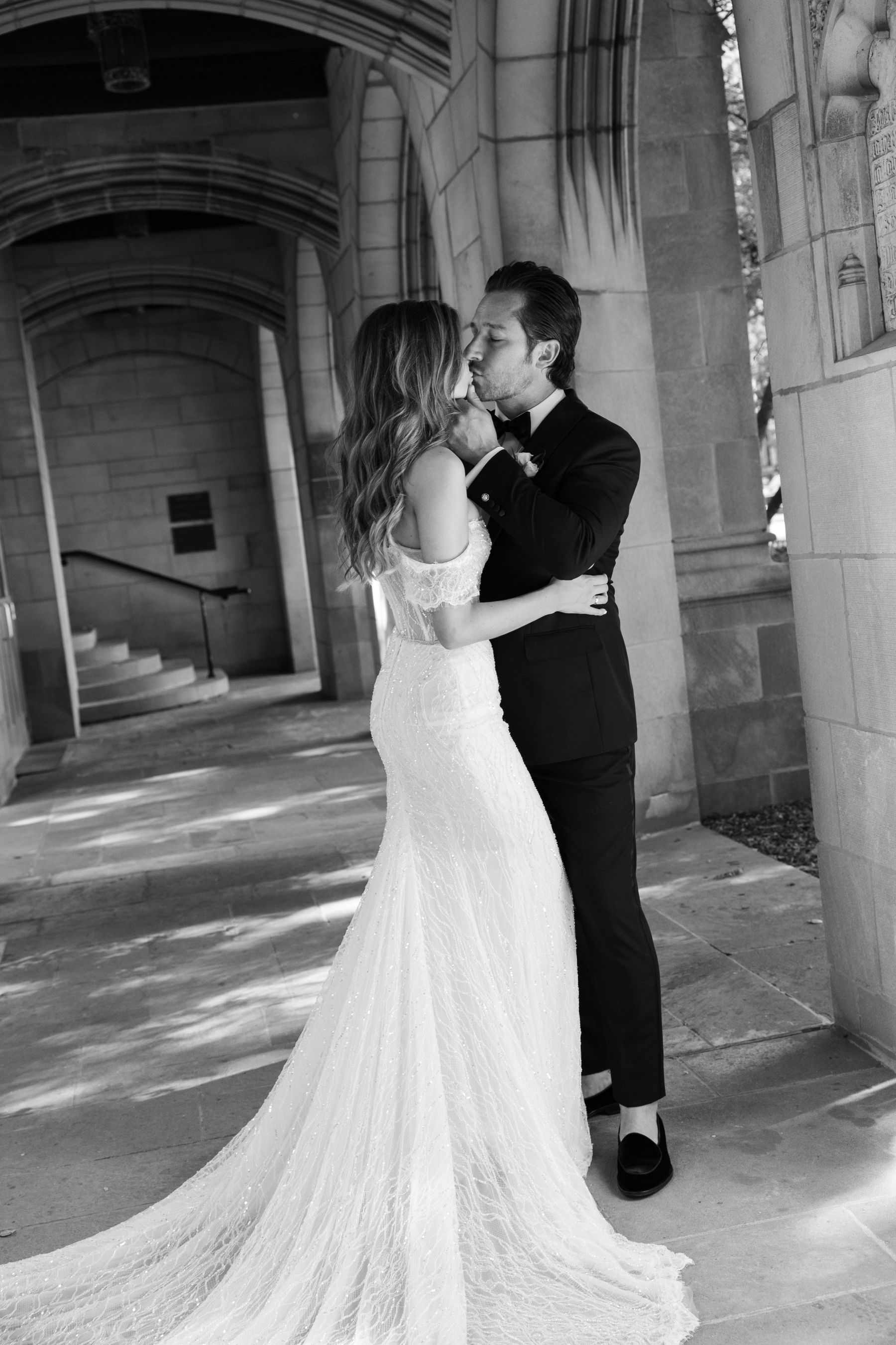 A Tale of Two Worlds: Marina &amp; Zach's Chic Chicago History Museum Wedding photo