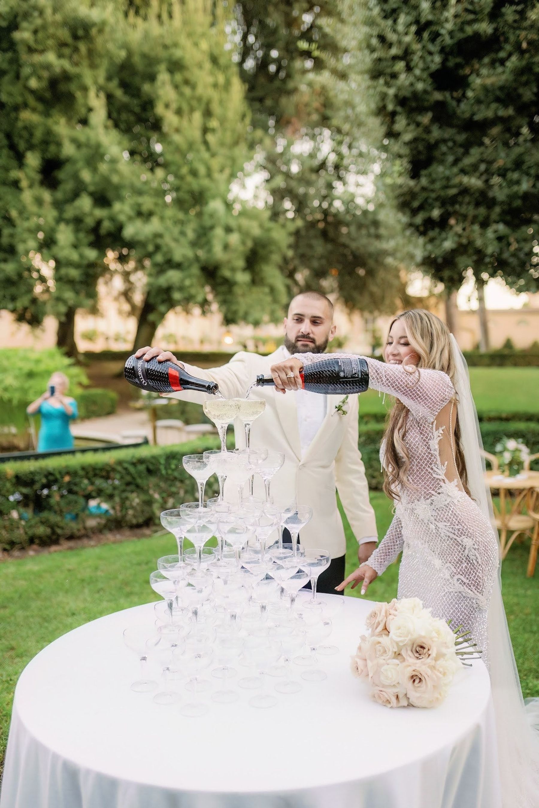 When in Rome: Giselle and Branden's Enchanting Wedding in Villa Aurelia  photo