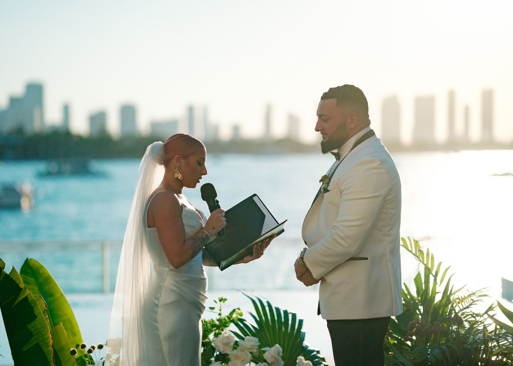 Meant to Be: Lisa and Chris' Enchanting Seaside Vows at Mondrian South Beach photo