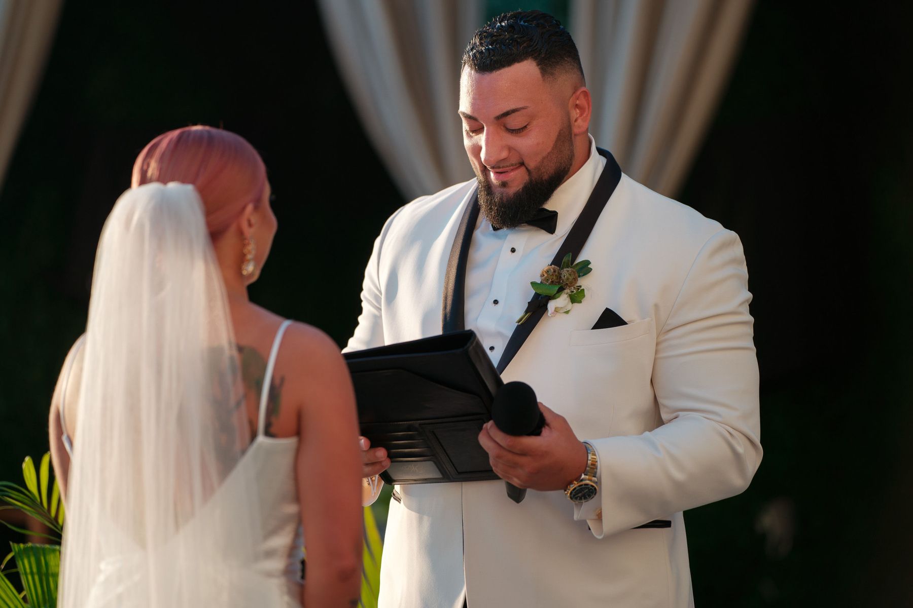 Meant to Be: Lisa and Chris' Enchanting Seaside Vows at Mondrian South Beach photo