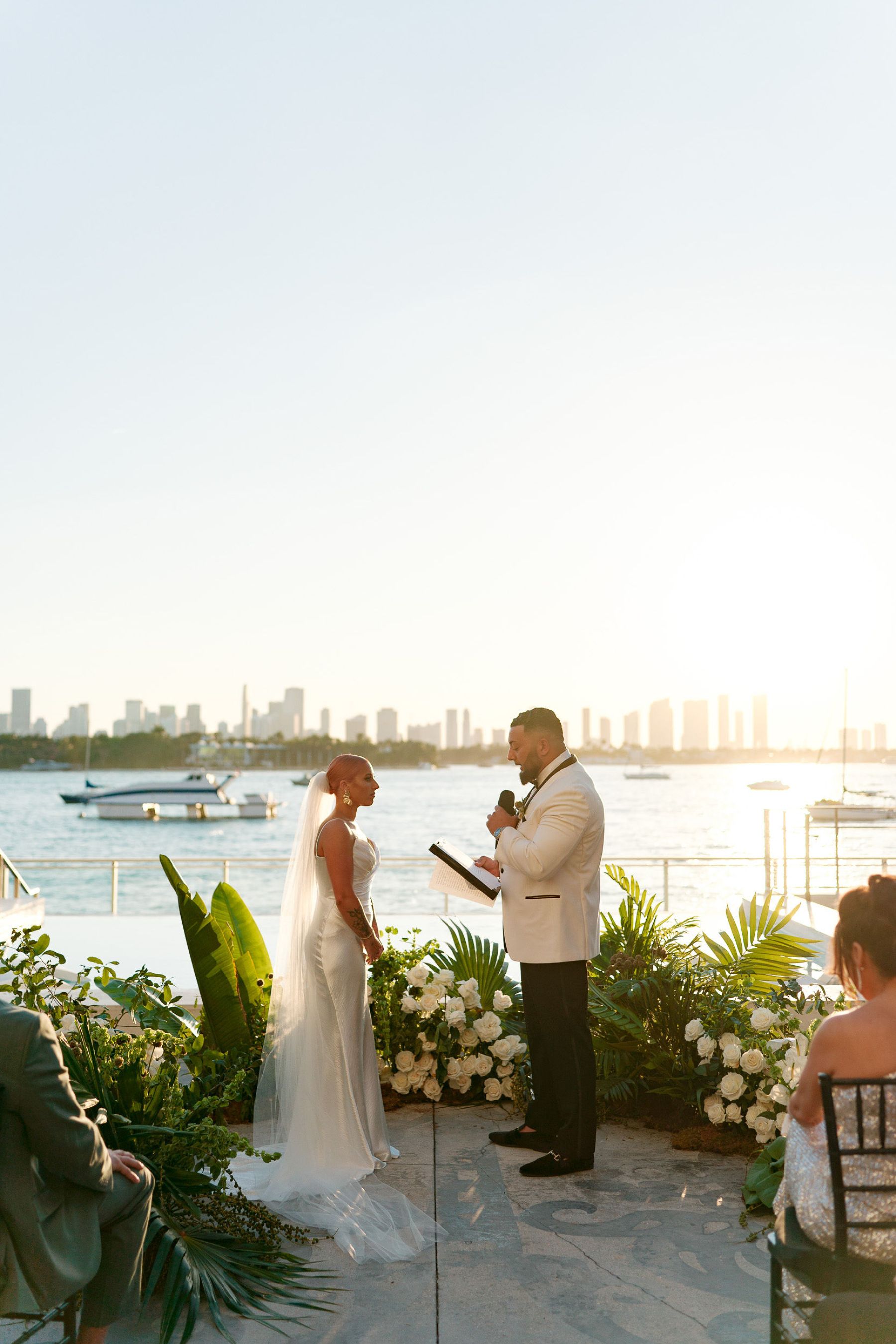 Meant to Be: Lisa and Chris' Enchanting Seaside Vows at Mondrian South Beach photo