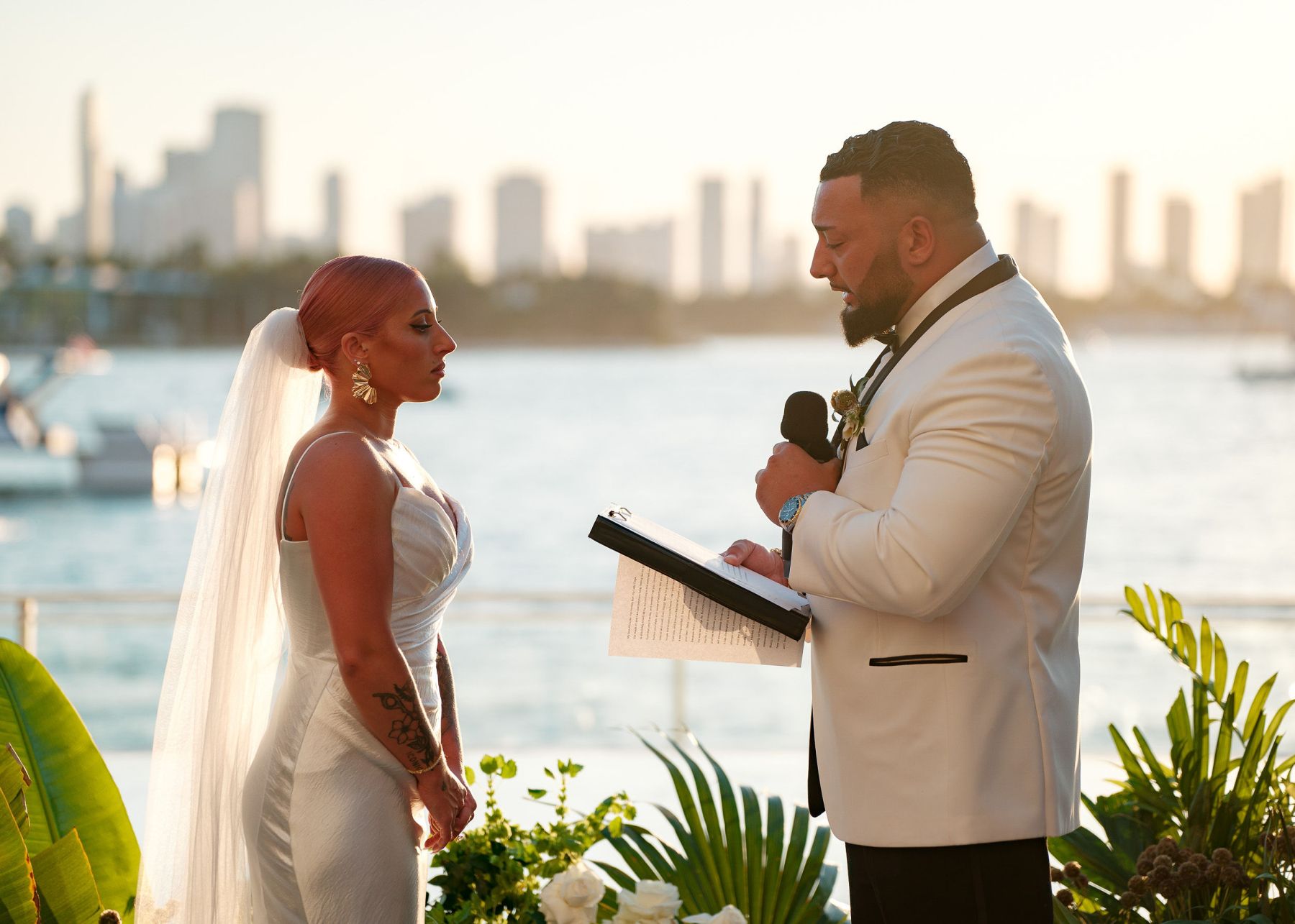 Meant to Be: Lisa and Chris' Enchanting Seaside Vows at Mondrian South Beach photo