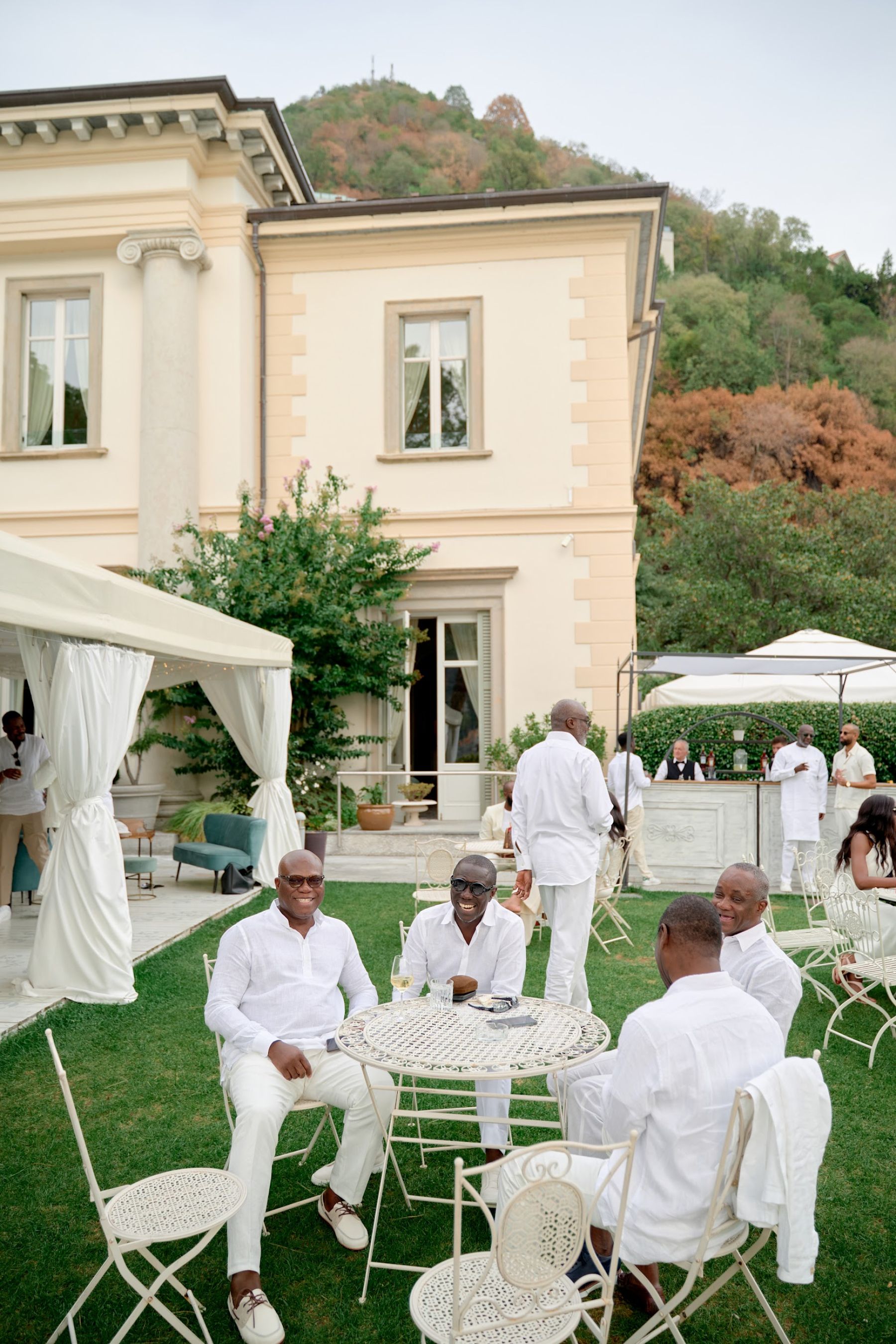 Blossoming Love by the Lake: Sade and Afam's Dreamy Celebration at Villa Erba and Villa Gastel photo
