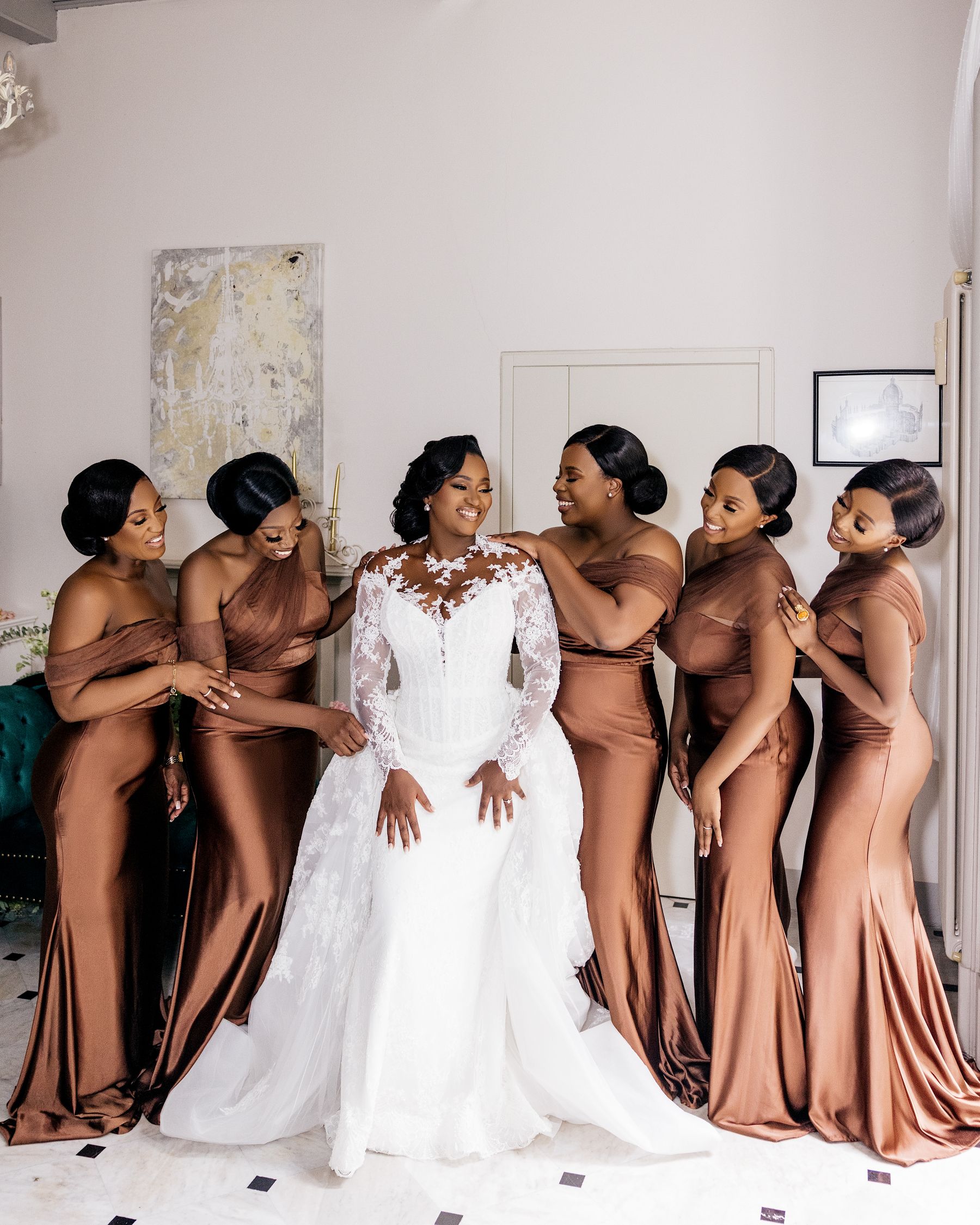 Blossoming Love by the Lake: Sade and Afam's Dreamy Celebration at Villa Erba and Villa Gastel photo