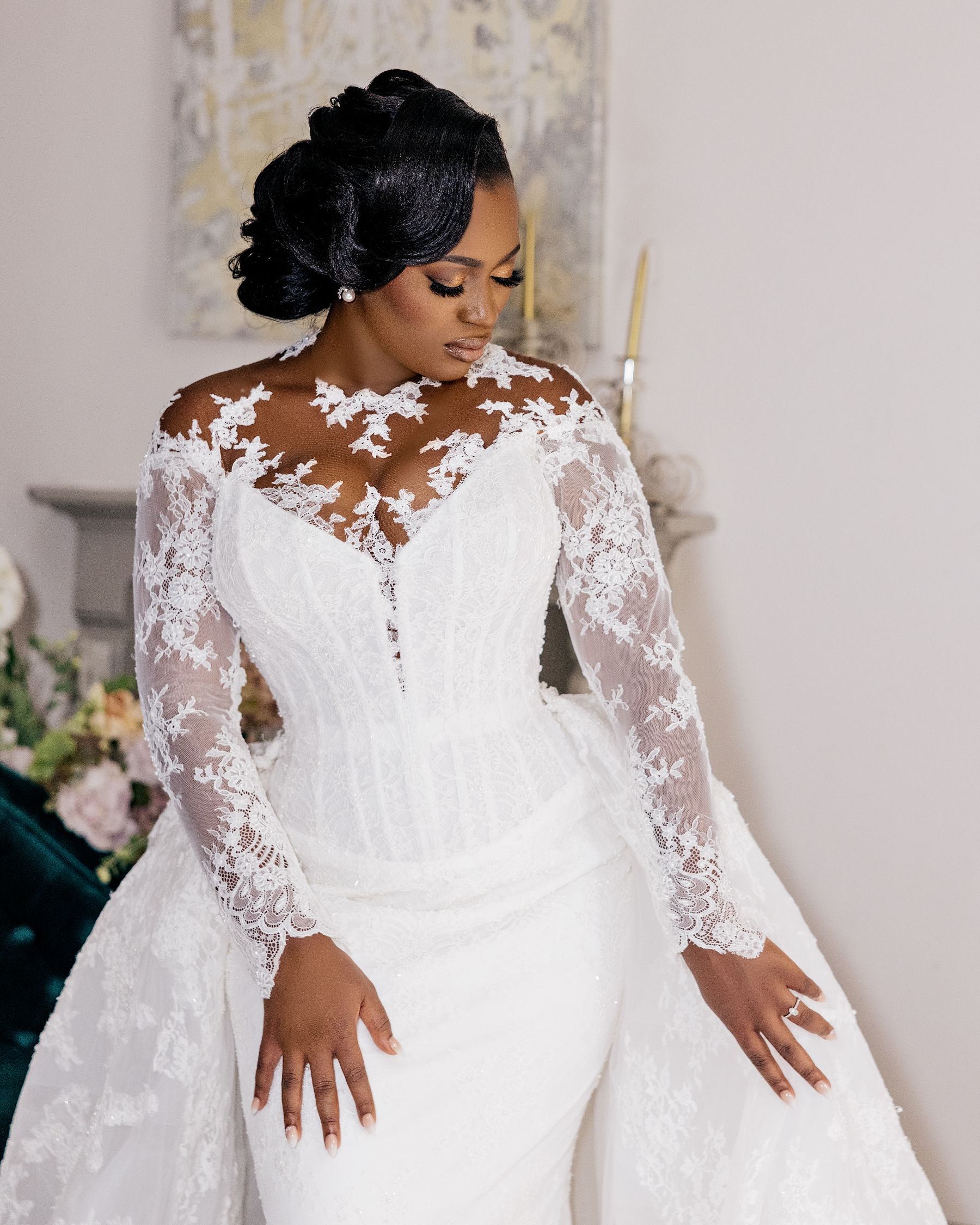 Blossoming Love by the Lake: Sade and Afam's Dreamy Celebration at Villa Erba and Villa Gastel photo