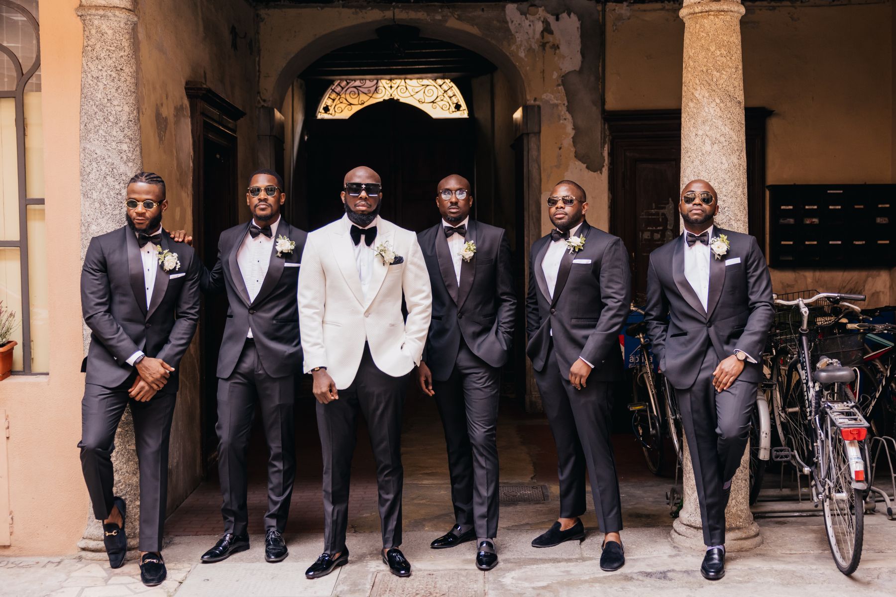 Blossoming Love by the Lake: Sade and Afam's Dreamy Celebration at Villa Erba and Villa Gastel photo