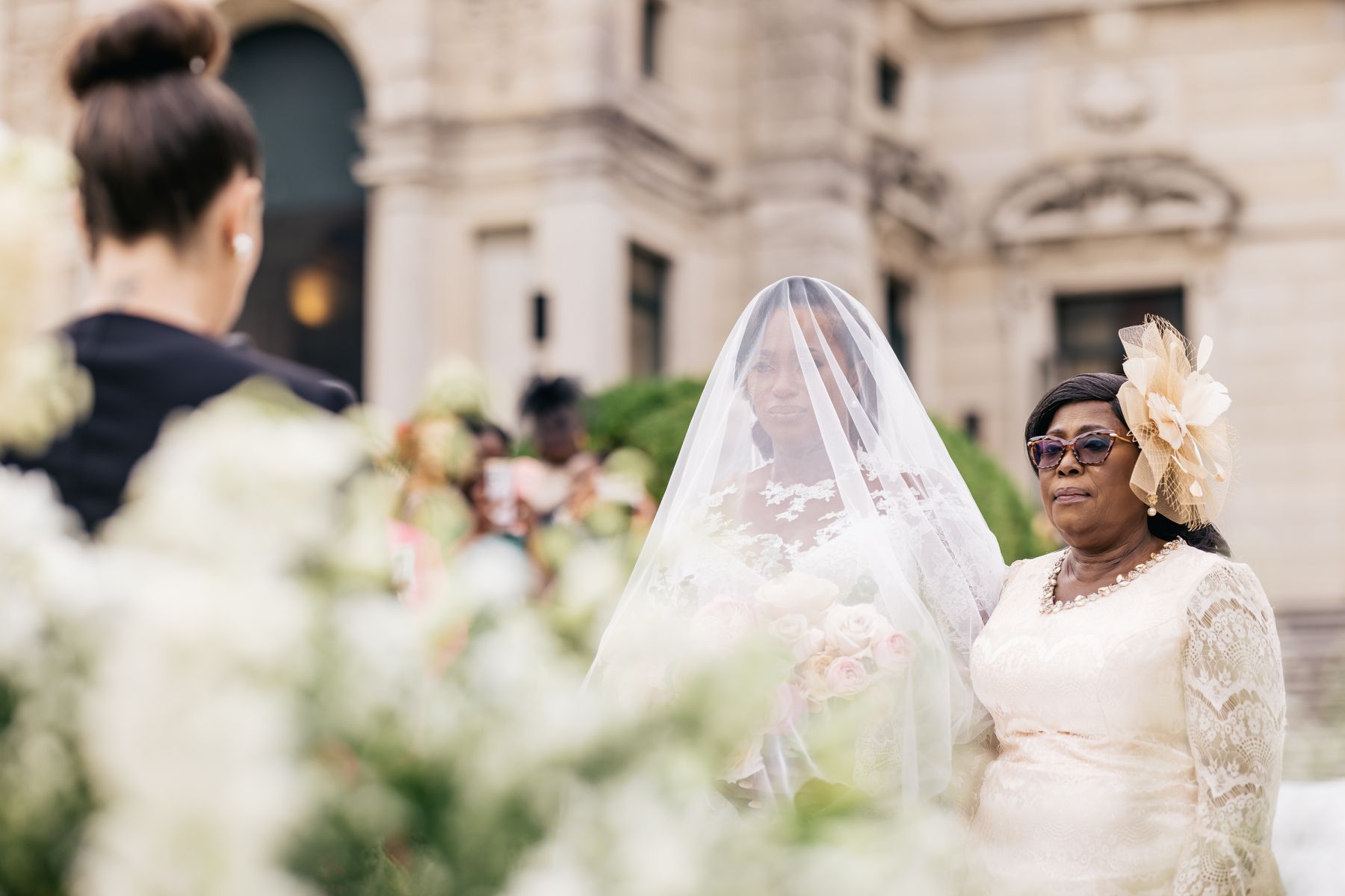 Blossoming Love by the Lake: Sade and Afam's Dreamy Celebration at Villa Erba and Villa Gastel photo