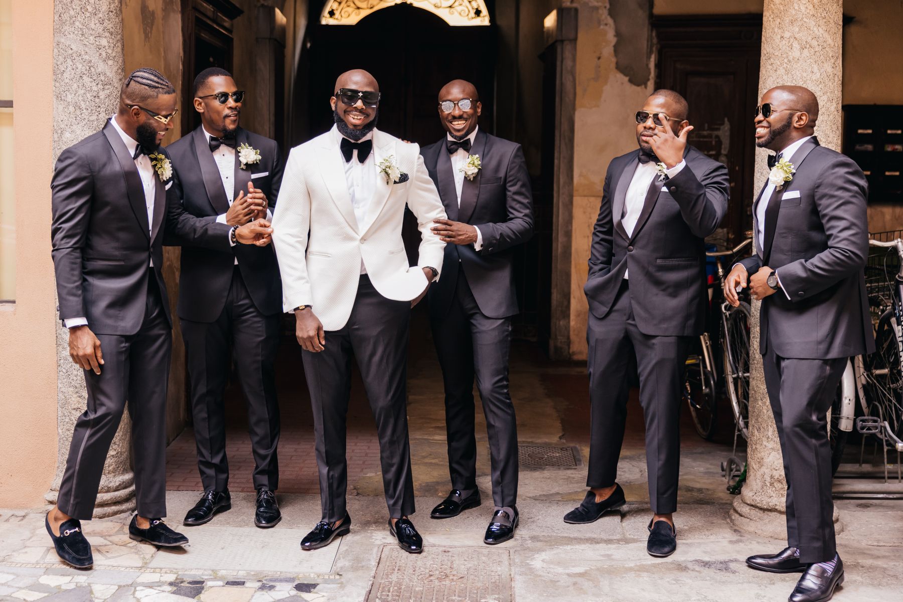 Blossoming Love by the Lake: Sade and Afam's Dreamy Celebration at Villa Erba and Villa Gastel photo