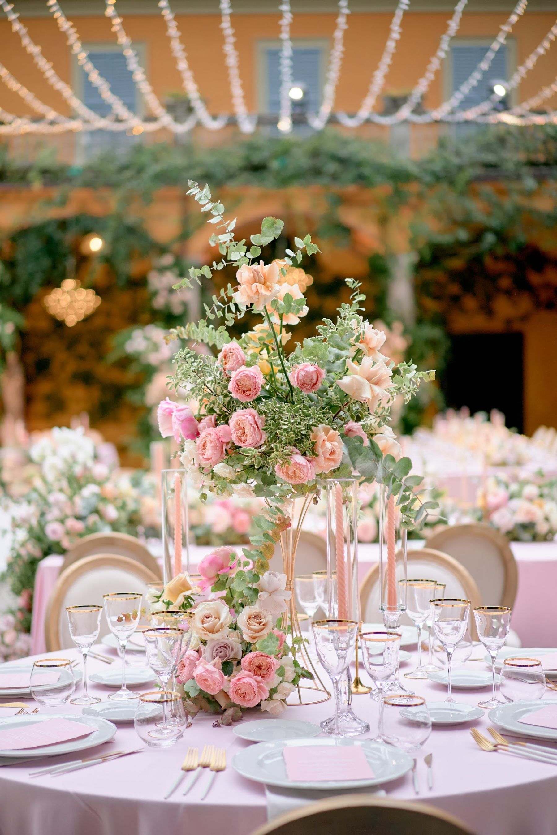 Blossoming Love by the Lake: Sade and Afam's Dreamy Celebration at Villa Erba and Villa Gastel photo