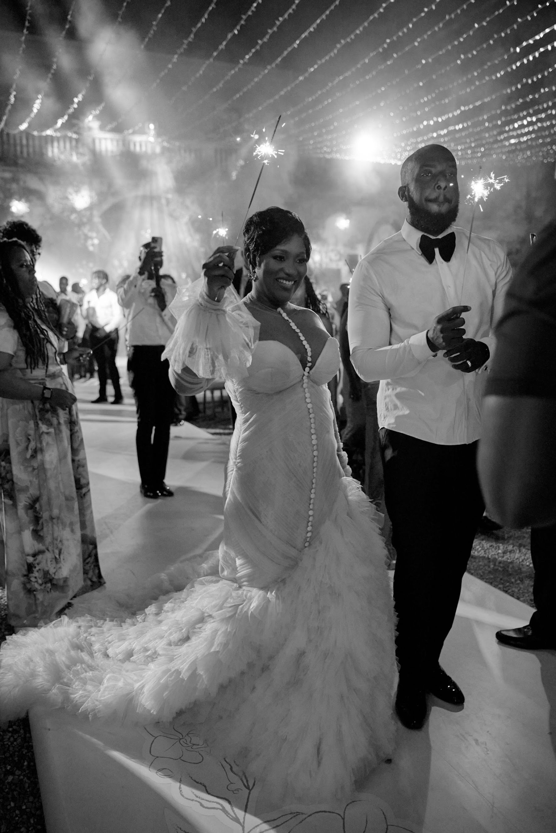 Blossoming Love by the Lake: Sade and Afam's Dreamy Celebration at Villa Erba and Villa Gastel photo