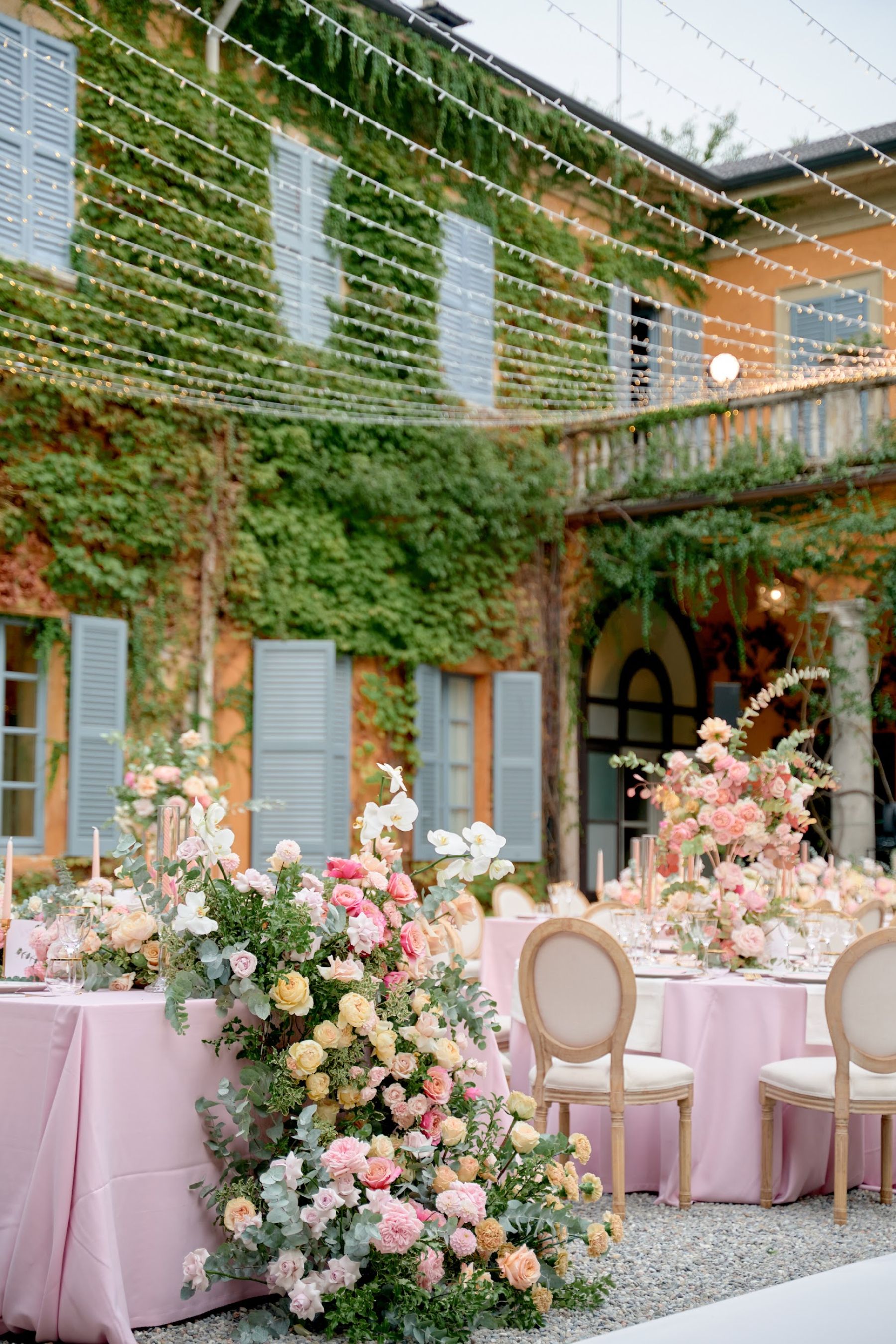 Blossoming Love by the Lake: Sade and Afam's Dreamy Celebration at Villa Erba and Villa Gastel photo
