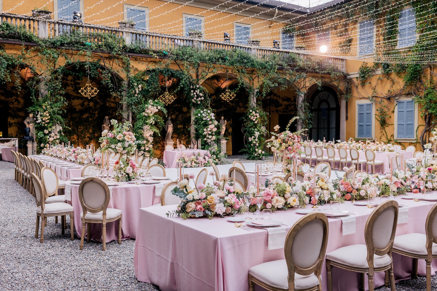 Blossoming Love by the Lake: Sade and Afam's Dreamy Celebration at Villa Erba and Villa Gastel photo