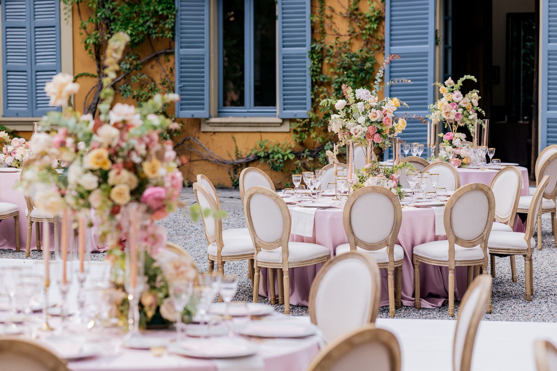 Blossoming Love by the Lake: Sade and Afam's Dreamy Celebration at Villa Erba and Villa Gastel photo