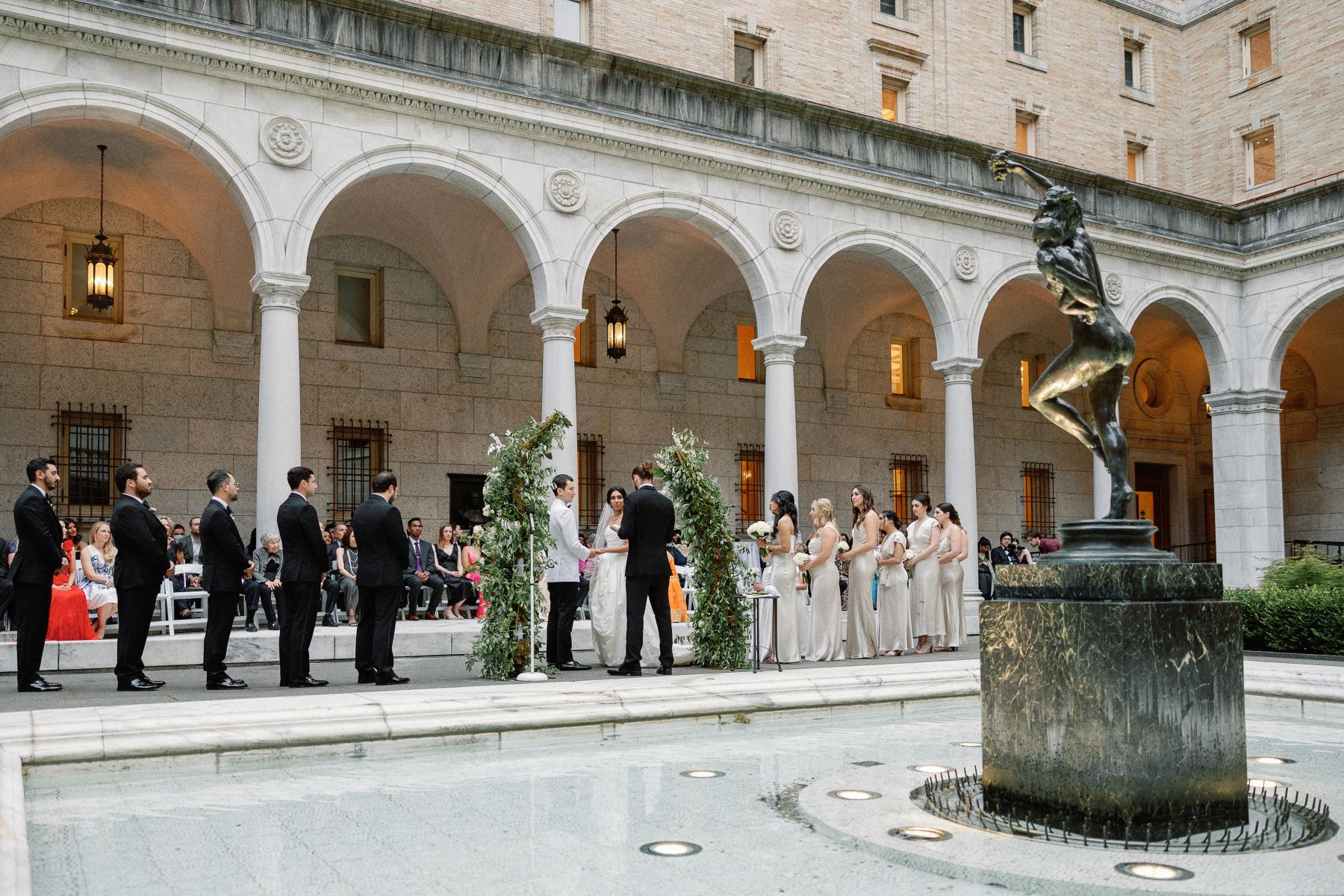 Chapters of Love: Shanuki and Josh's Chic Wedding at Boston Public Library  photo