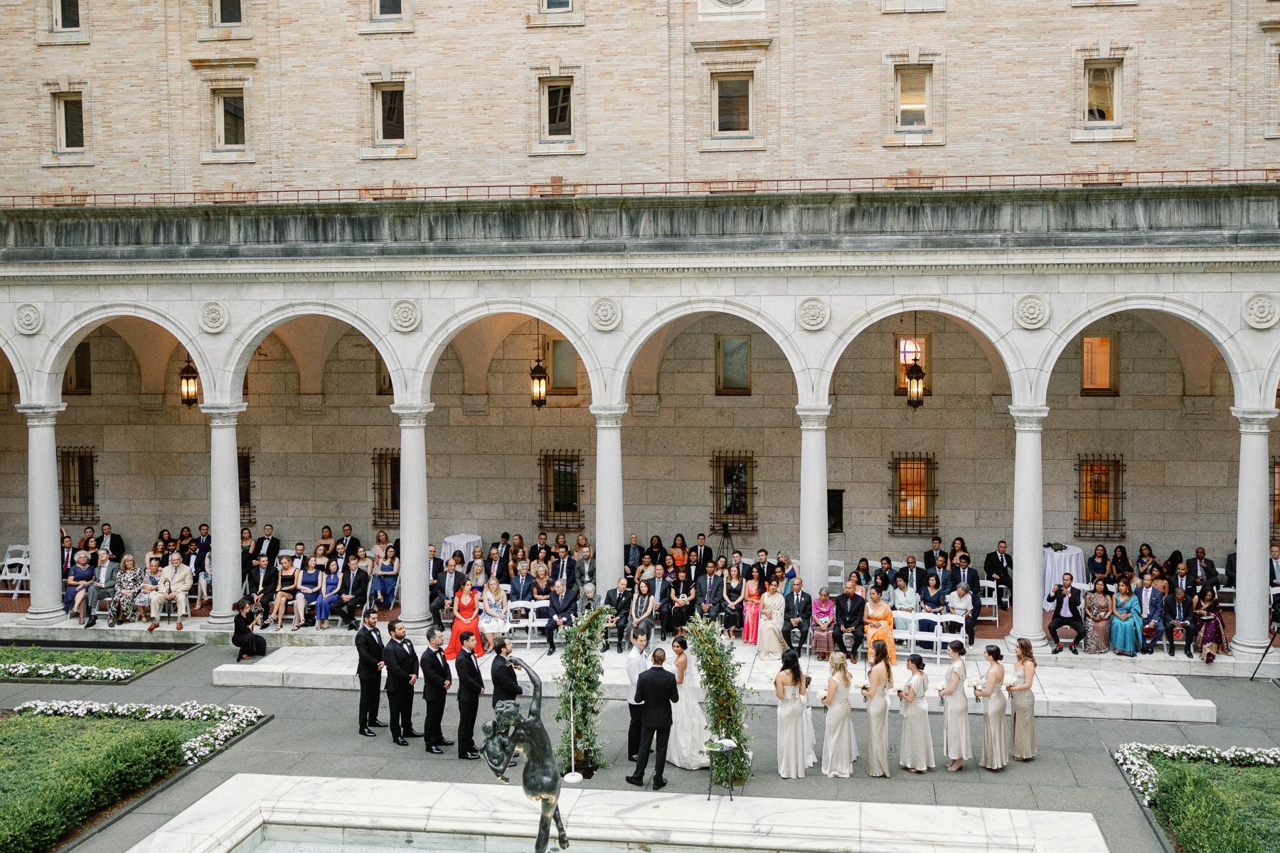 Chapters of Love: Shanuki and Josh's Chic Wedding at Boston Public Library  photo