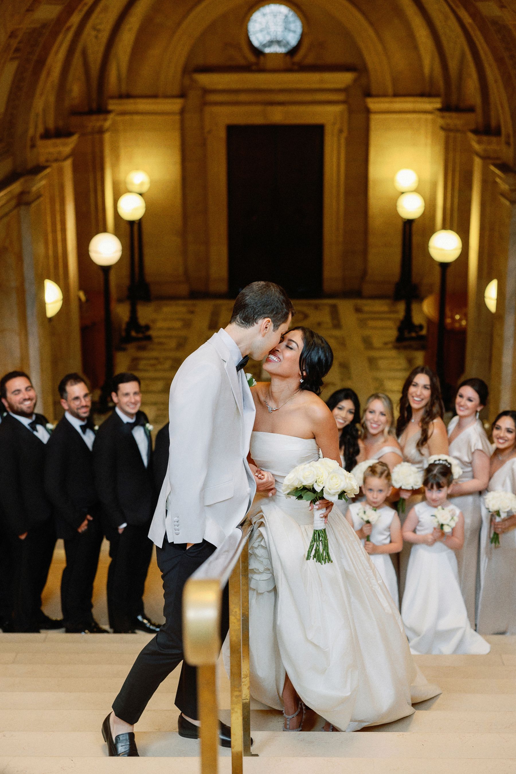 Chapters of Love: Shanuki and Josh's Chic Wedding at Boston Public Library  photo