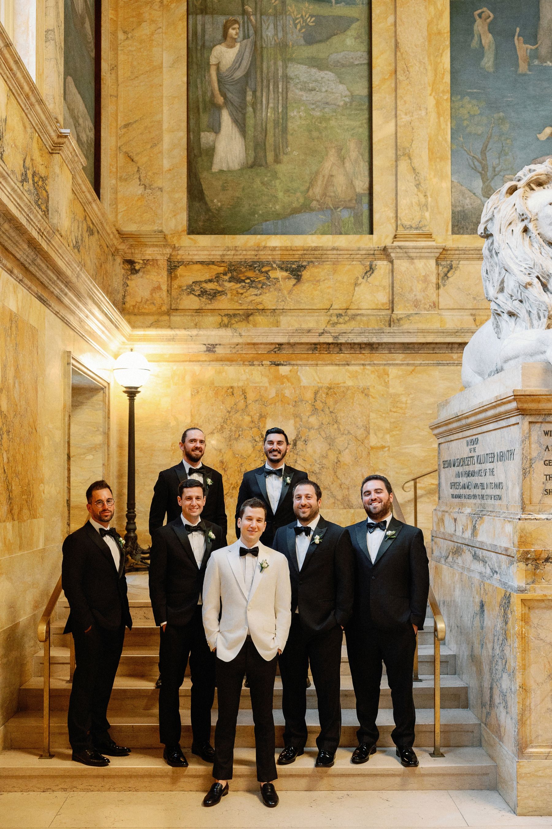 Chapters of Love: Shanuki and Josh's Chic Wedding at Boston Public Library  photo