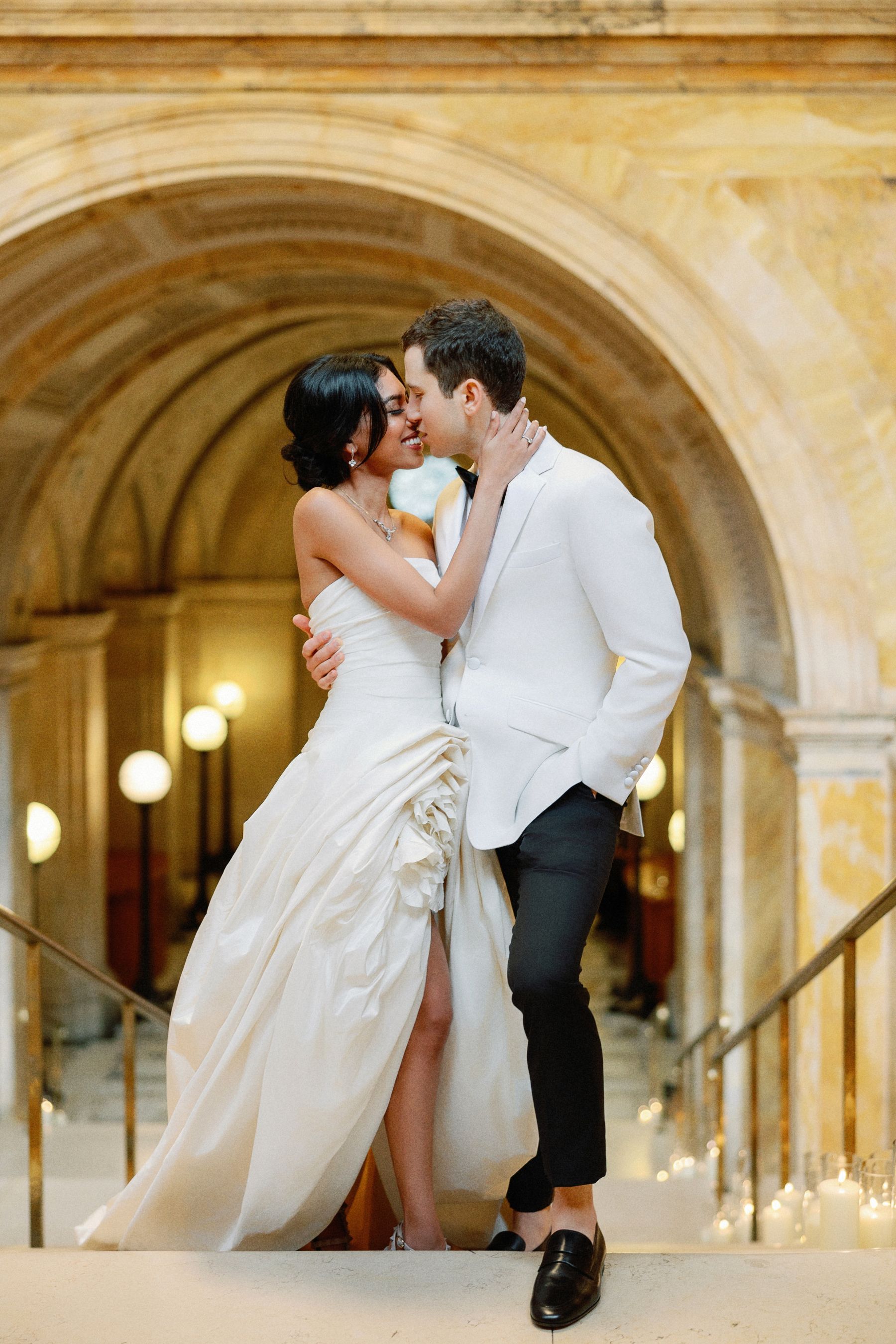 Chapters of Love: Shanuki and Josh's Chic Wedding at Boston Public Library  photo