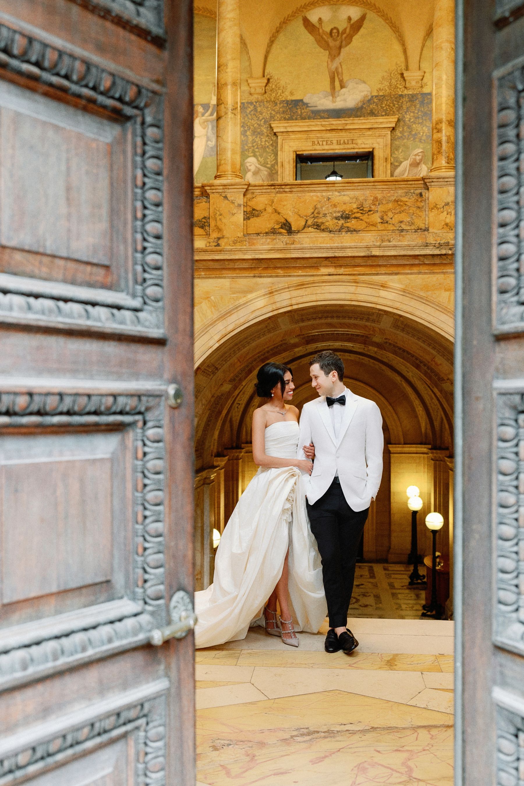 Chapters of Love: Shanuki and Josh's Chic Wedding at Boston Public Library  photo