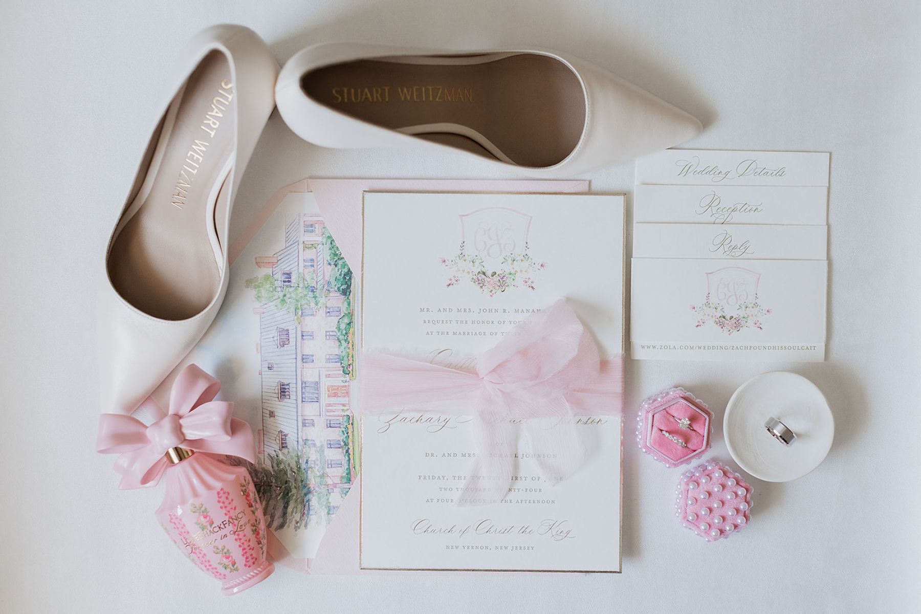 A Love Story in Pink: Caitlin and Zach's Exquisite Wedding at Hamilton Farm Golf Club photo