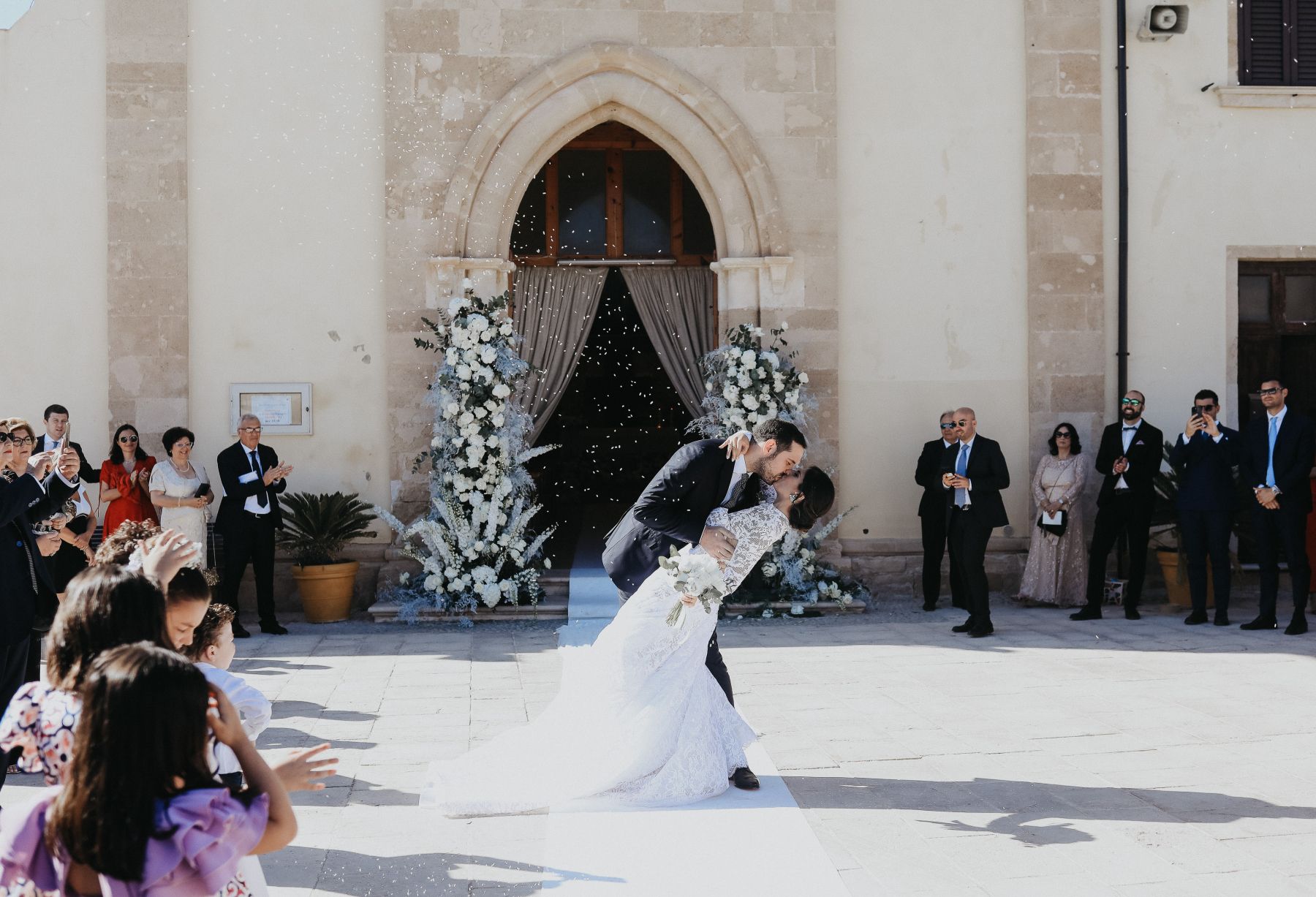 Waves of Love: Eleonora and Lorenzo's Magical Wedding at Castello Tafuri photo