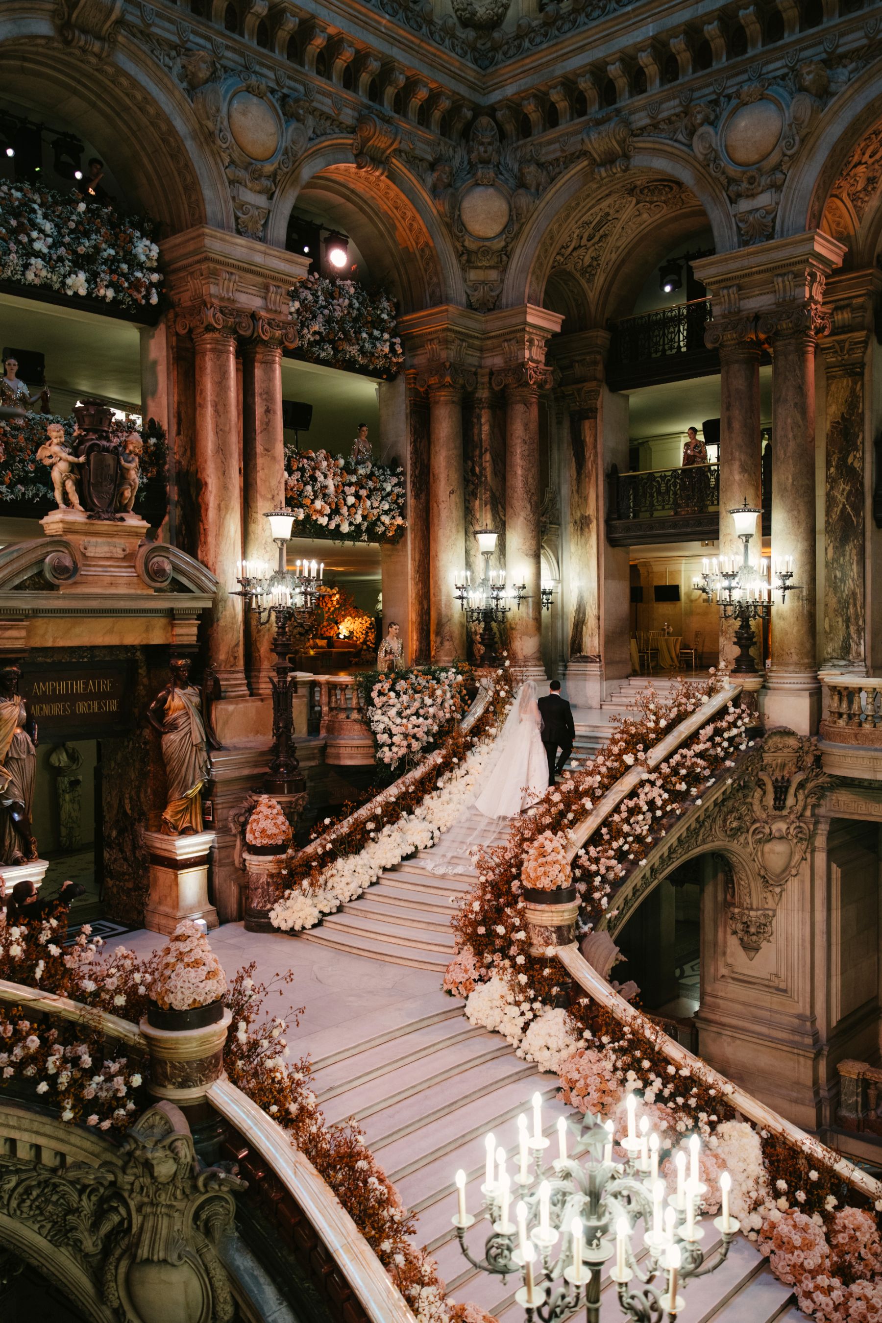 Love Takes Center Stage: Emilie and Ismail's Multimillion Wedding at Opéra Garnier photo