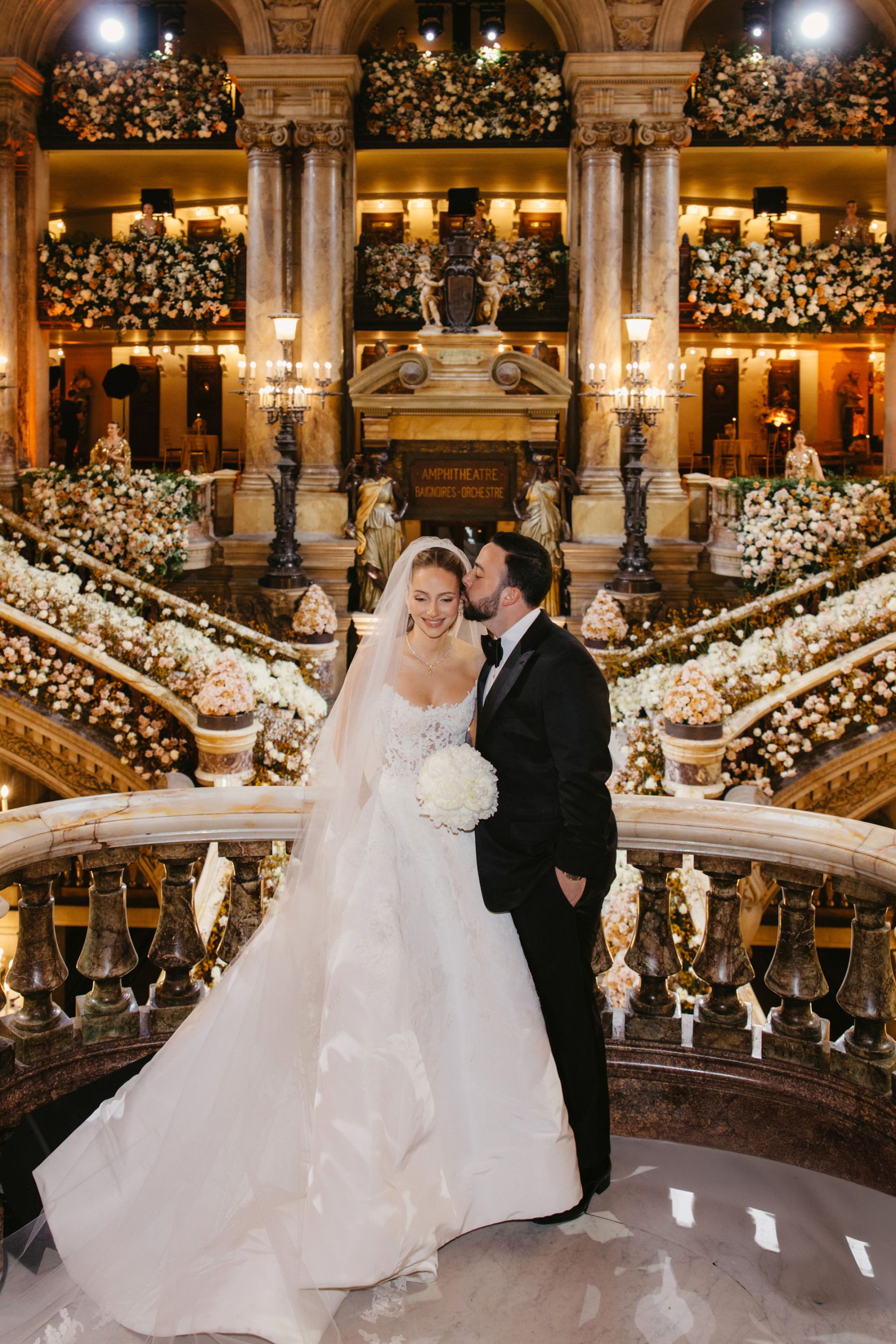 Love Takes Center Stage: Emilie and Ismail's Multimillion Wedding at Opéra Garnier photo